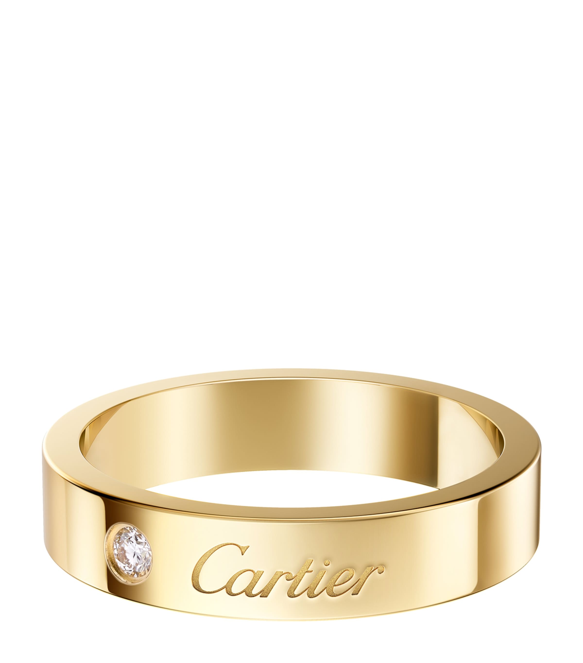 Yellow Gold and Diamond C de Cartier Wedding Ring