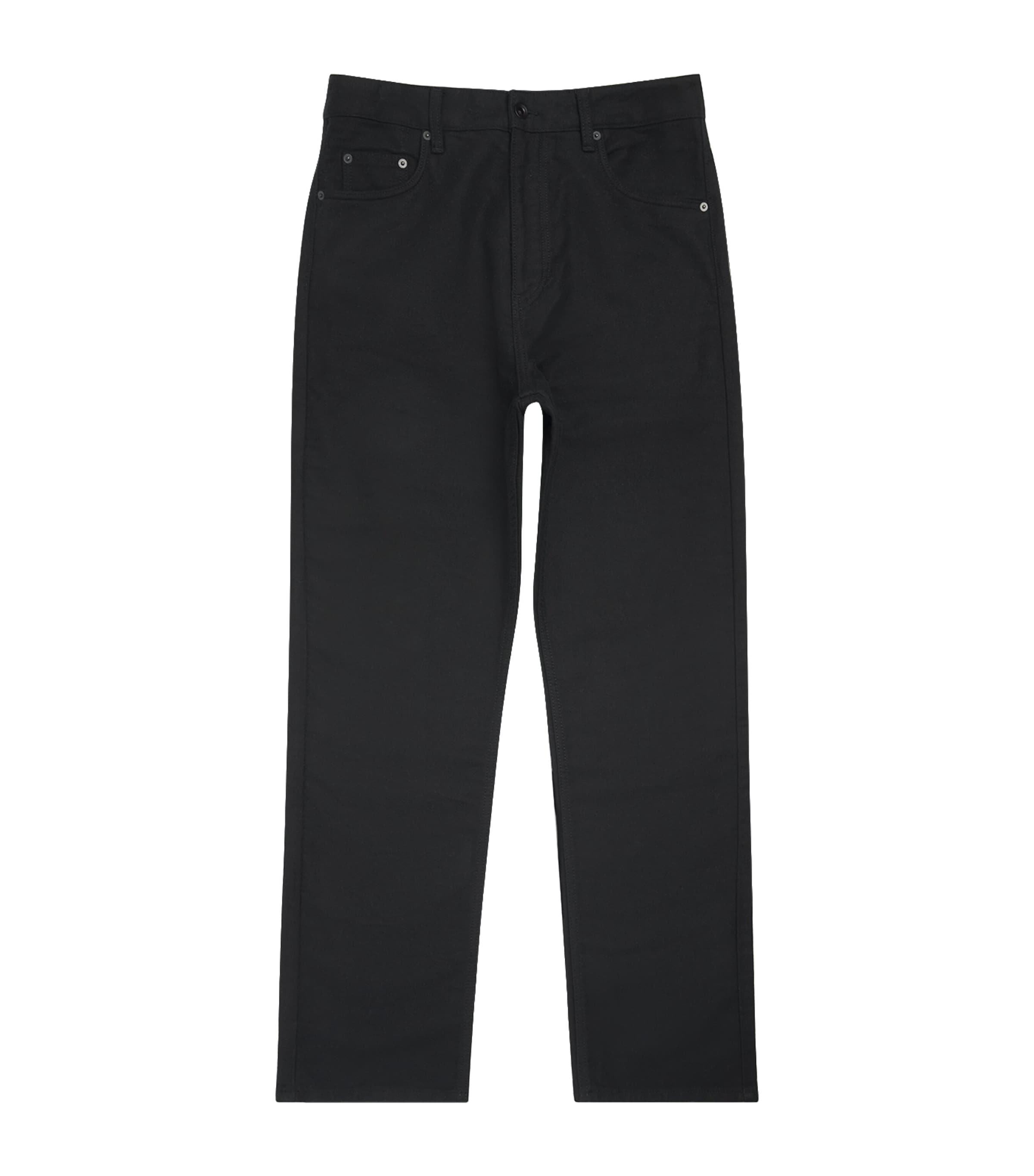 Studio Nicholson Mens Moleskin Straight Riso Trousers Black