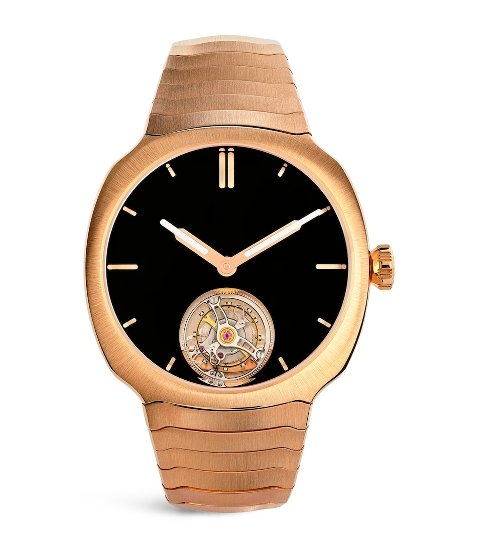 H. Moser & Cie Rose Gold Streamliner Watch 40mm Black