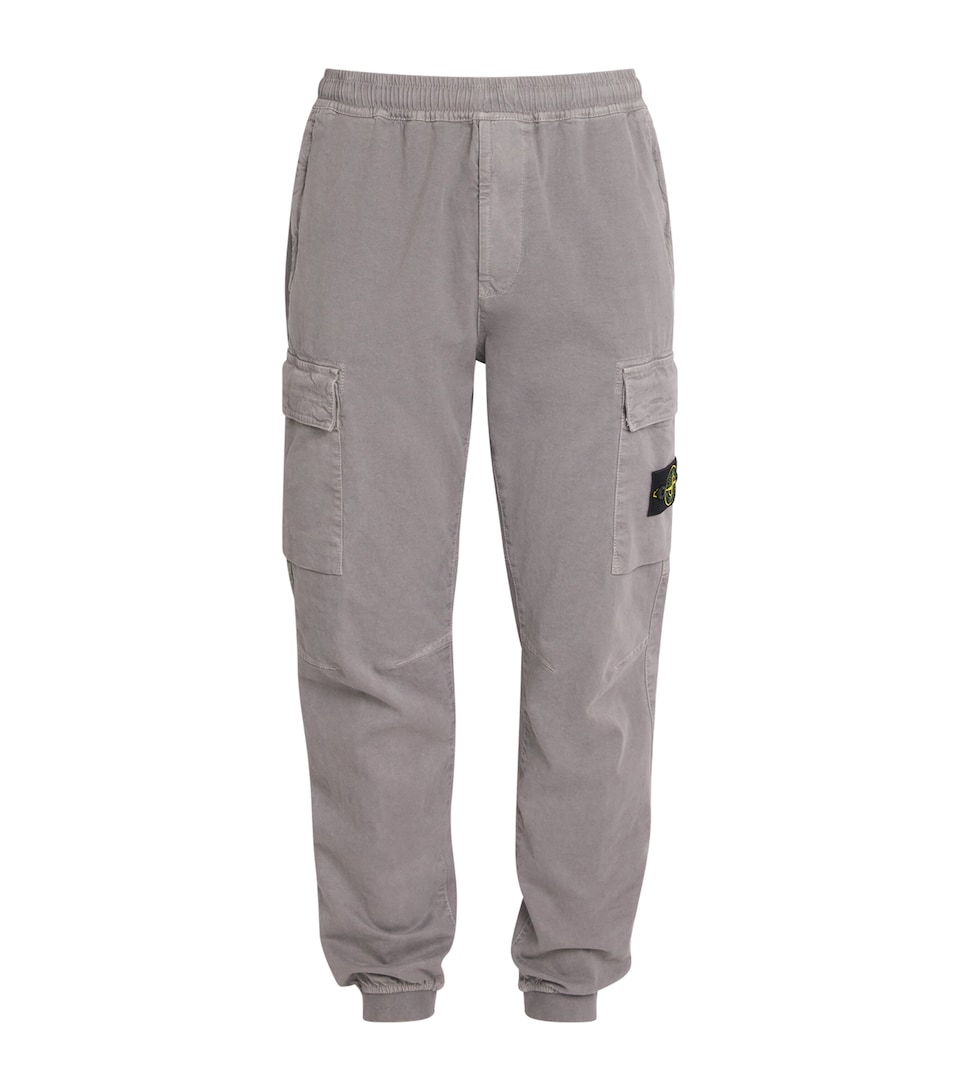 Stone Island Mens Stretch-Cotton Cargo Trousers
