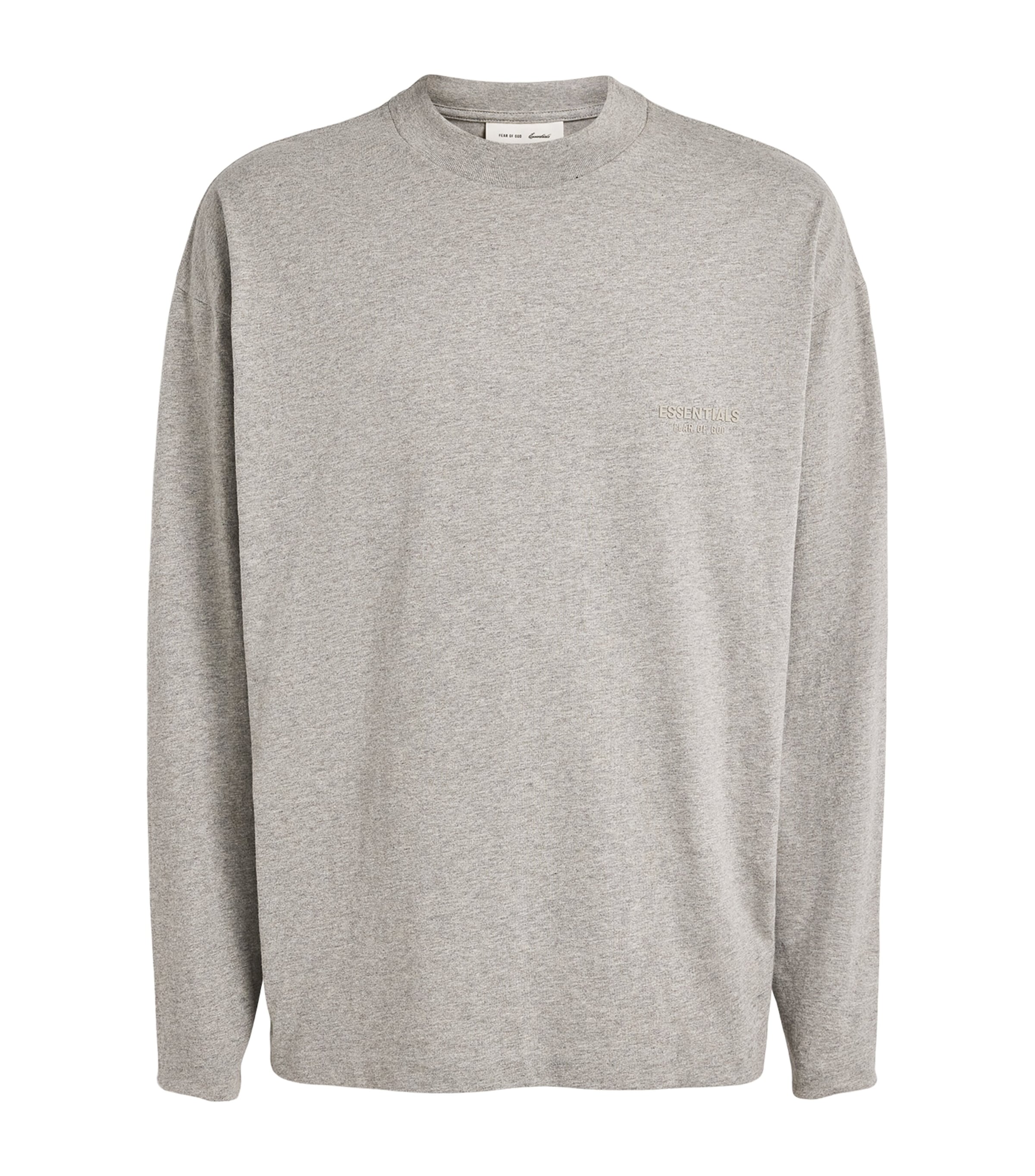 FEAR OF GOD ESSENTIALS Mens Cotton Classic Long-Sleeve T-Shirt Warm