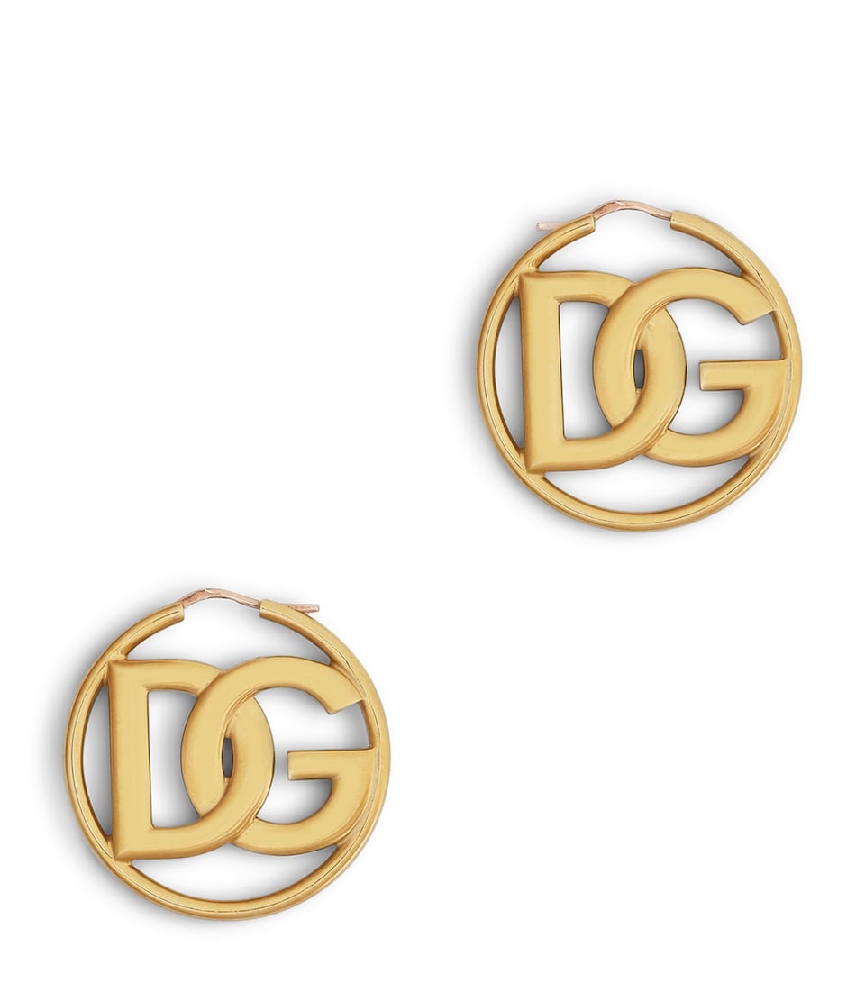 Dolce&Gabbana Logo Hoop Earrings Gold