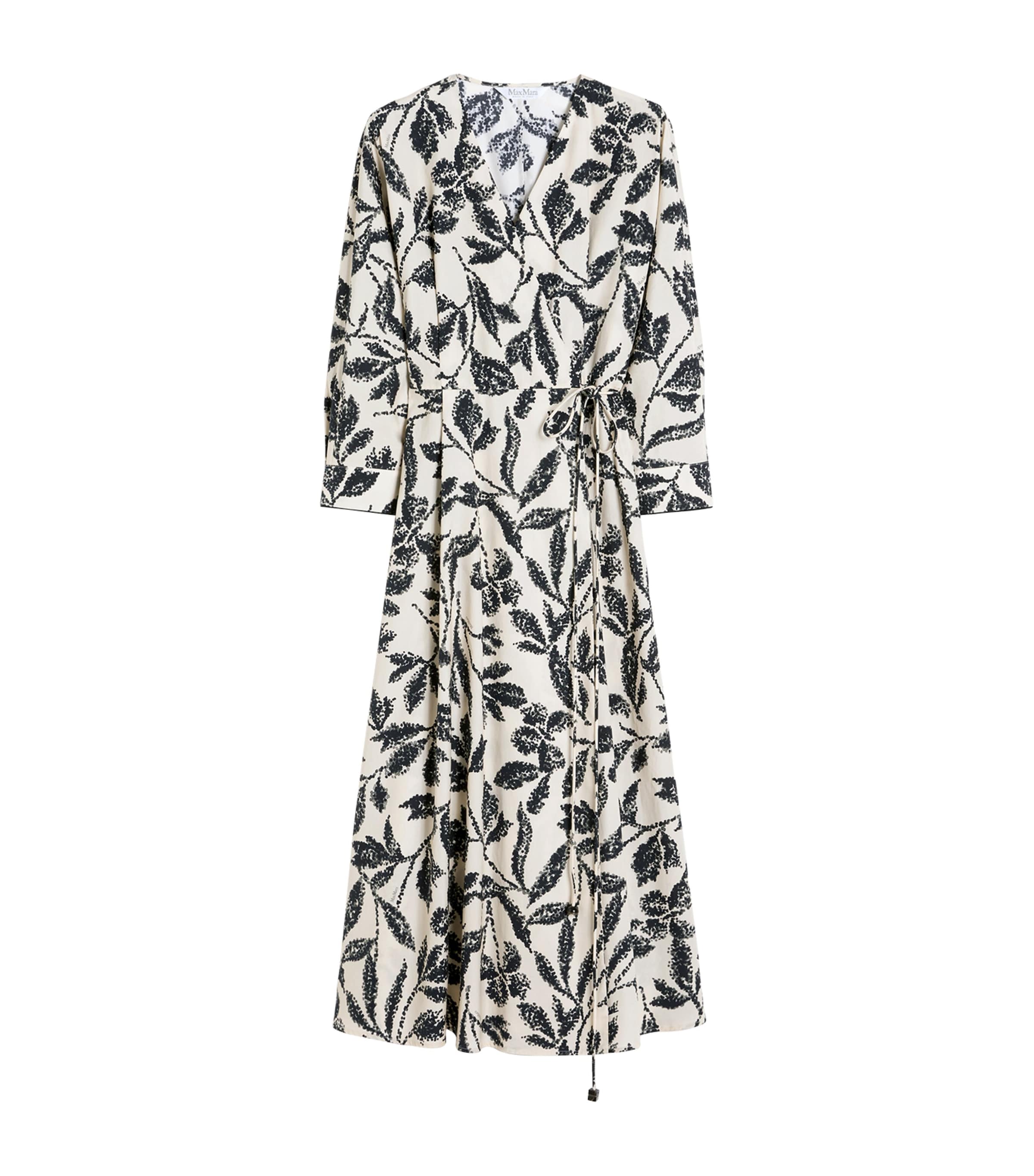 Cotton Poplin Printed Midi Dress