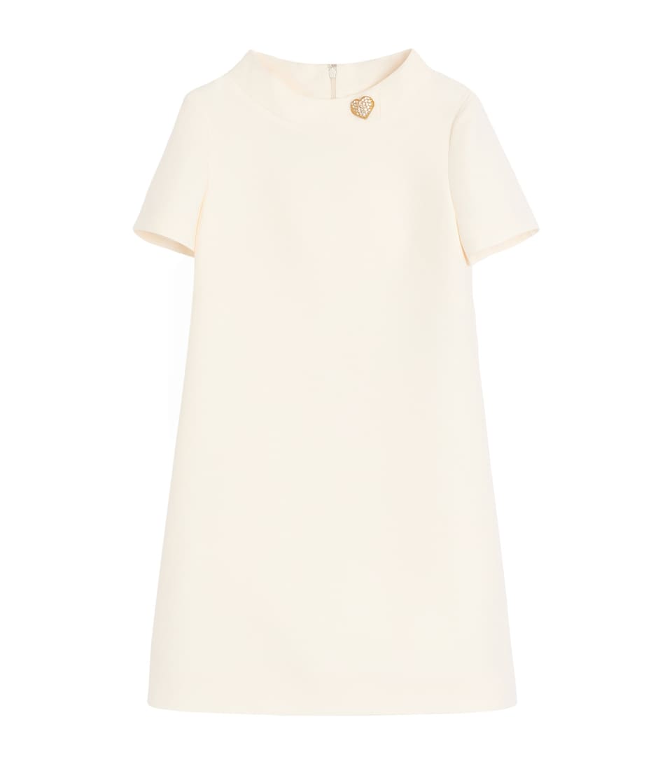 Wool-Silk Embellished Mini Dress