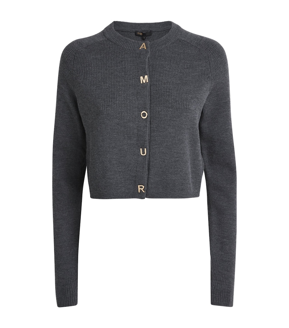 Wool Rib-Knit Cardigan