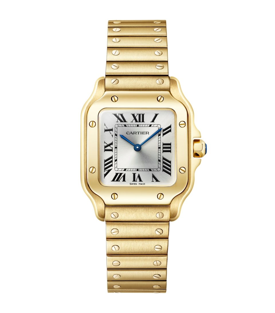 Small Yellow Gold Santos de Cartier Watch 34.5mm