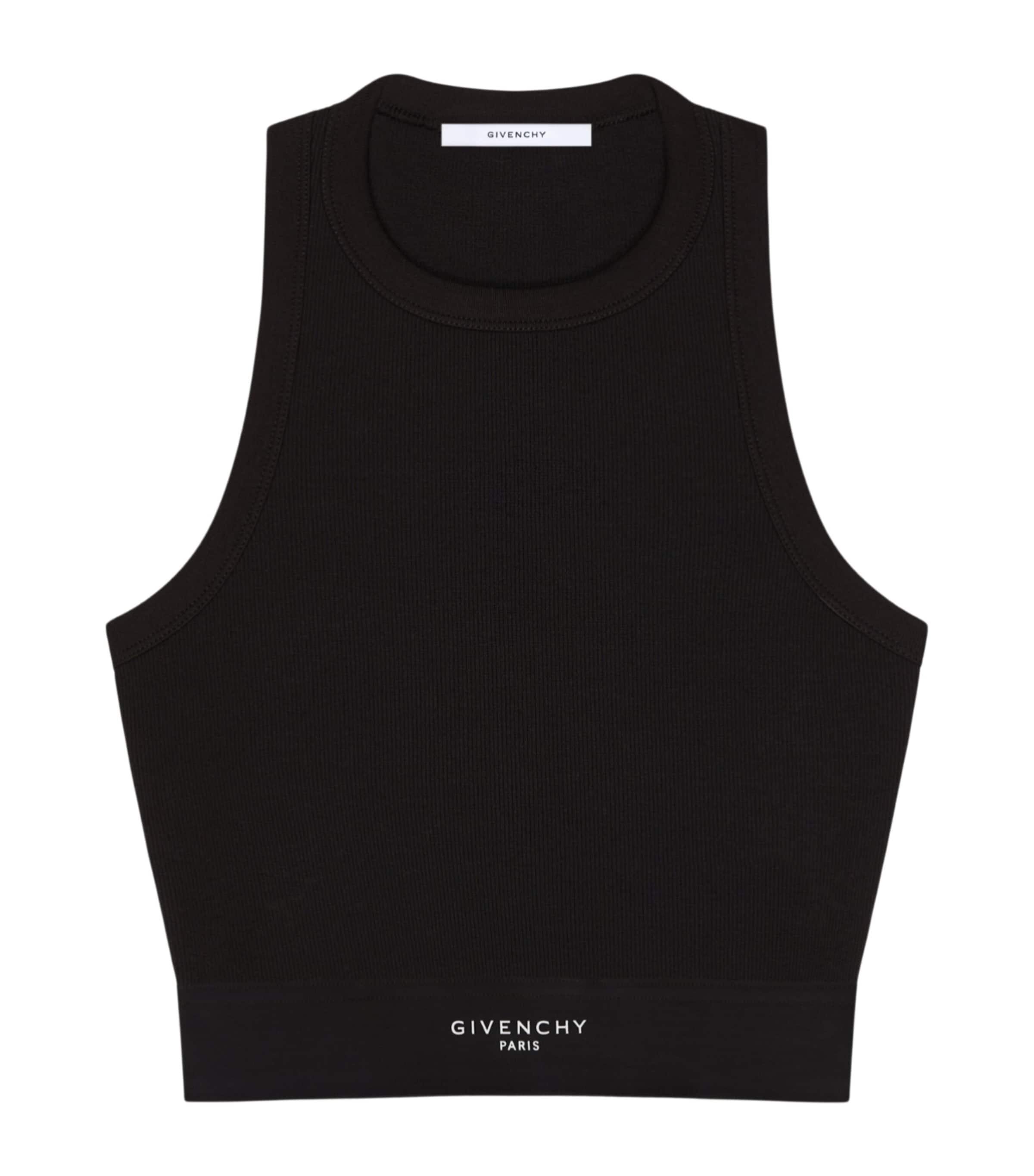 Givenchy Womens Stretch-Cotton Crop Top