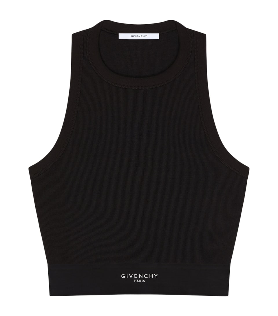 Givenchy Womens Stretch-Cotton Crop Top
