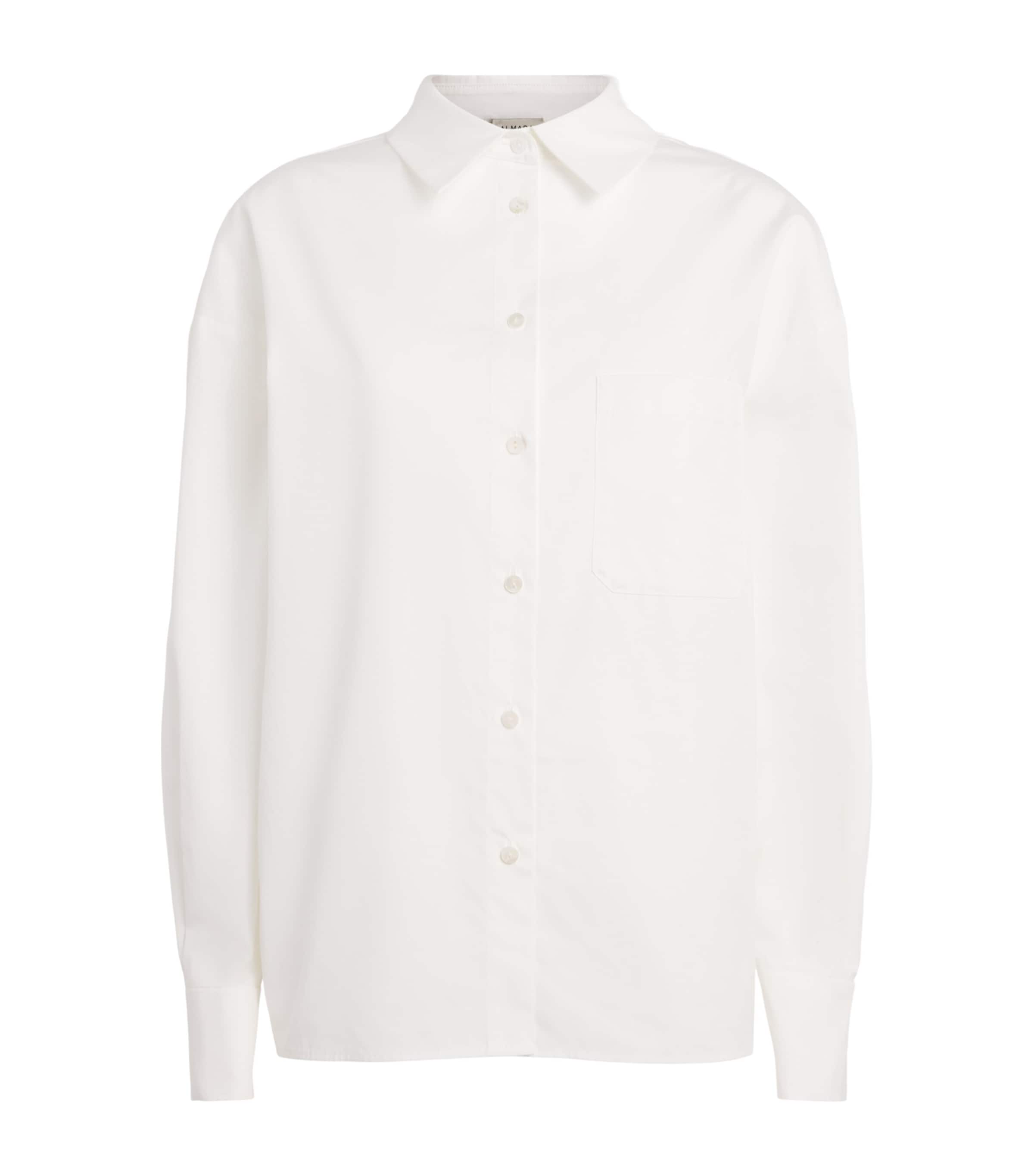 Almada Label Womens Cotton Poplin Finn Shirt White