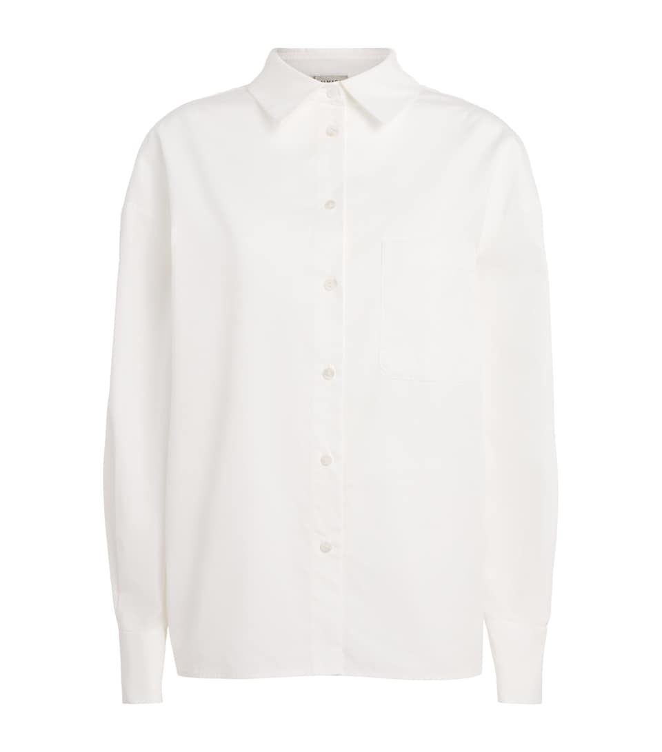 Almada Label Womens Cotton Poplin Finn Shirt White