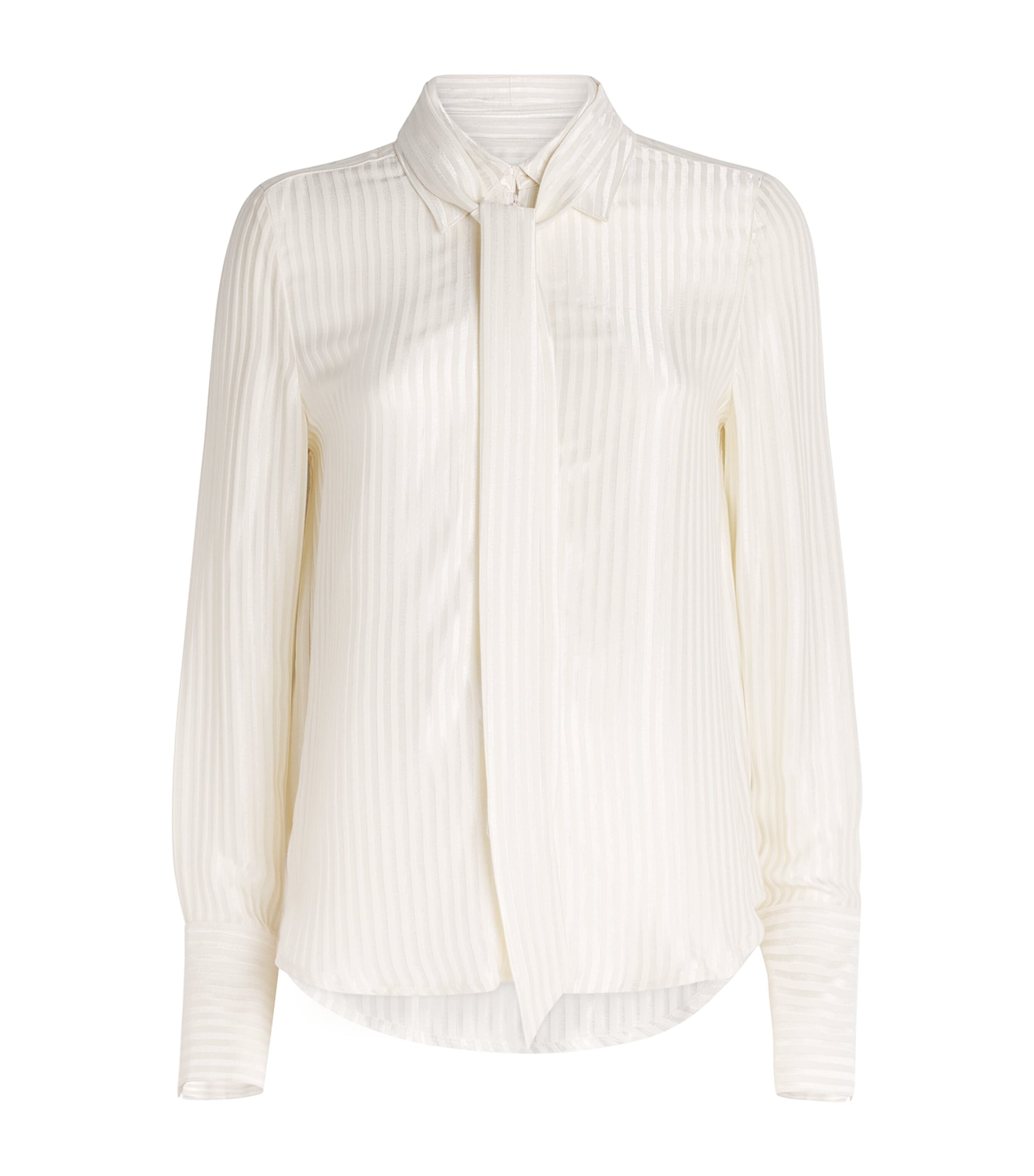 Satin AM-PM Stripe Shirt and Tie