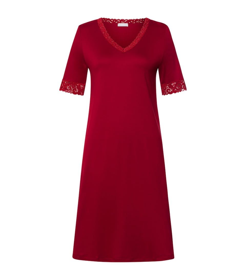 Cotton Lace-Trim Nightdress