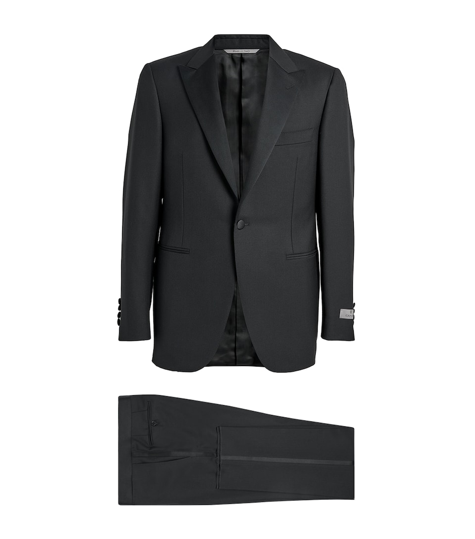 Canali Mens Wool 2-Piece Tuxedo Black