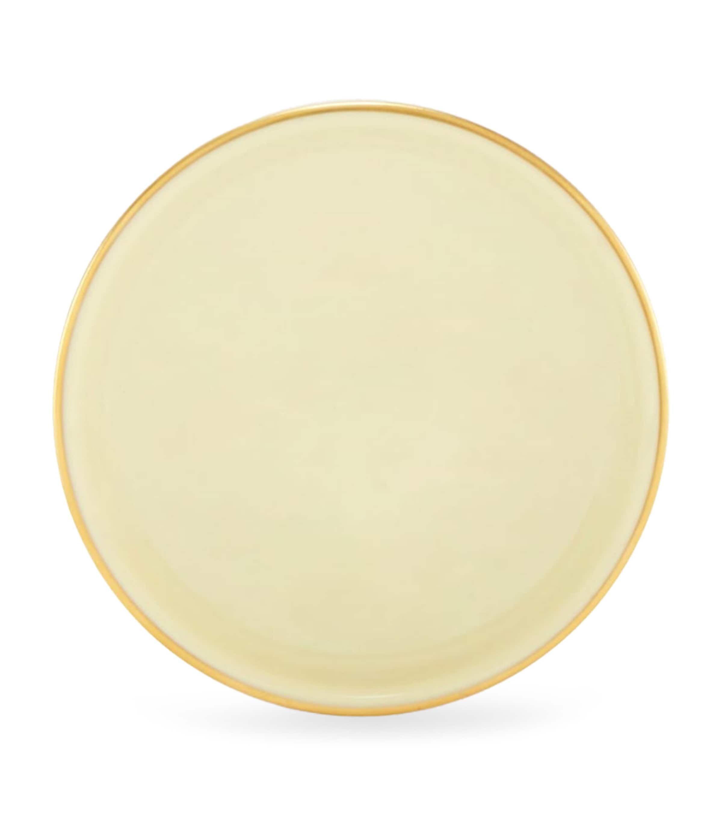 GINORI 1735 Porcelain Colonna Diva Giallo Butter Dish (10cm)