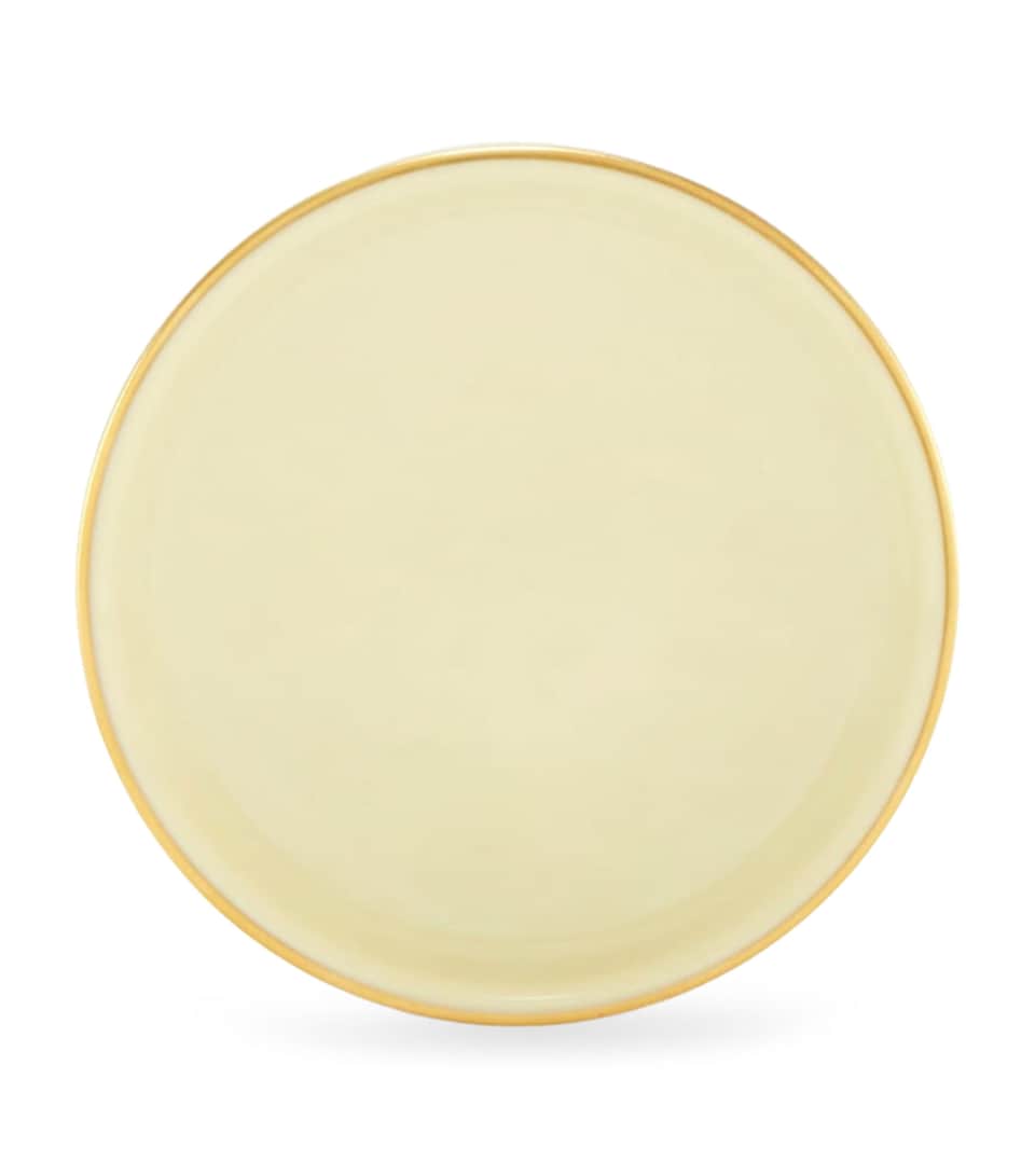 GINORI 1735 Porcelain Colonna Diva Giallo Butter Dish (10cm)
