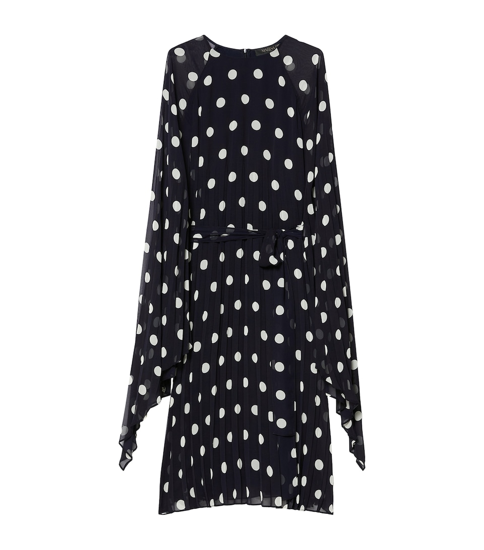 Georgette Polka-Dot Dress
