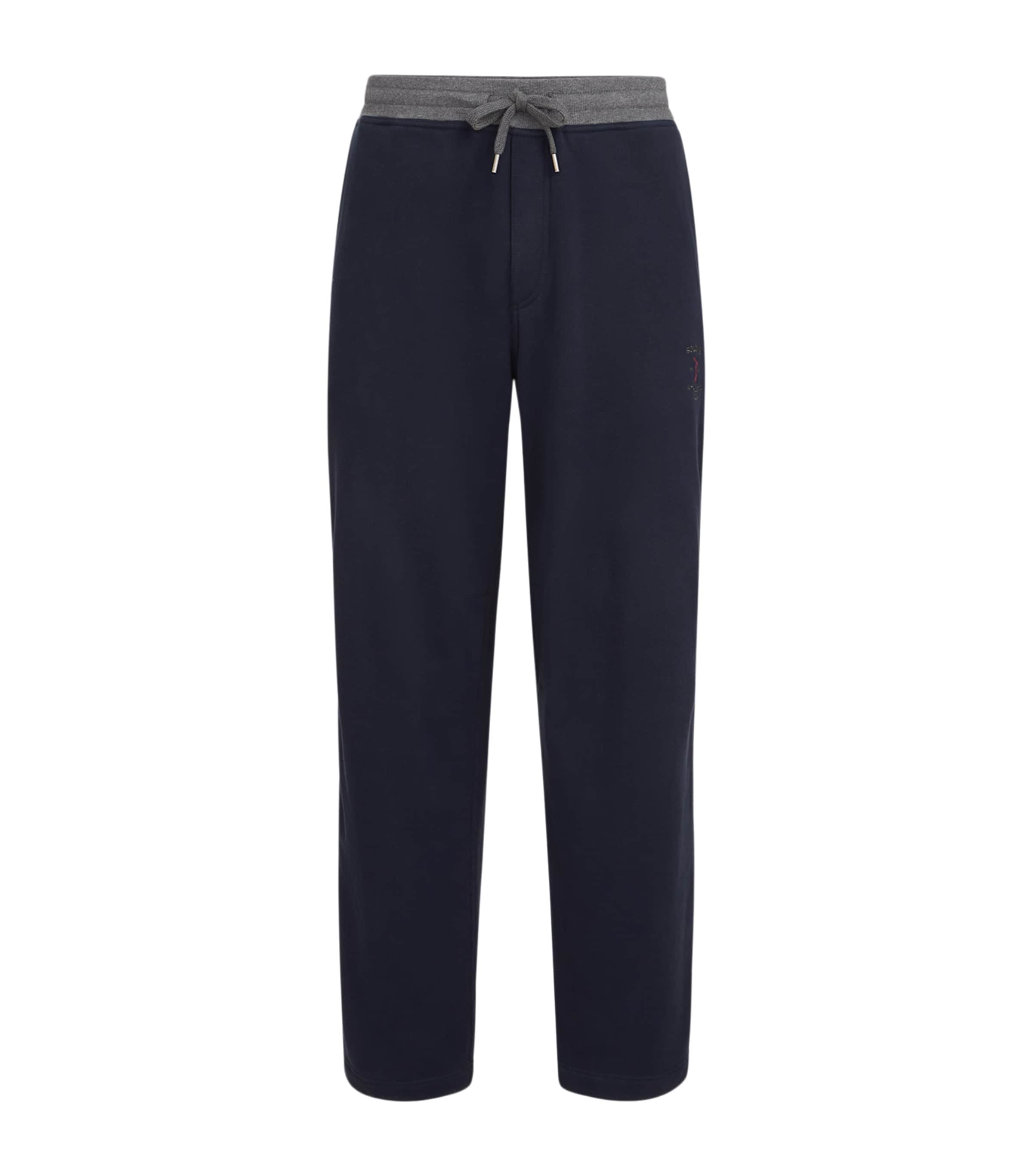 Brunello Cucinelli Mens Cotton Embroidered Sweatpants
