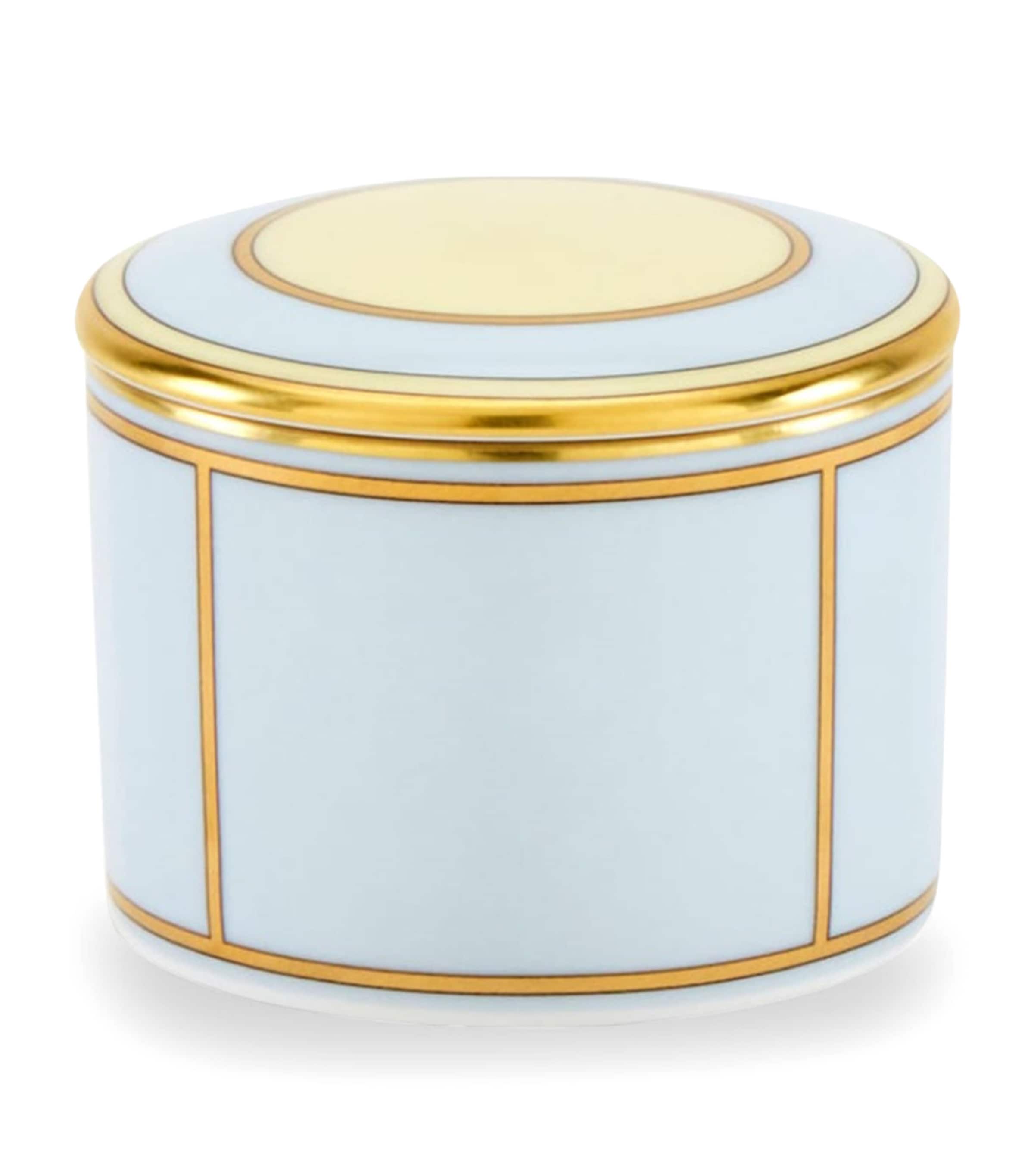GINORI 1735 Porcelain Colonna Diva Celeste Trinket Box