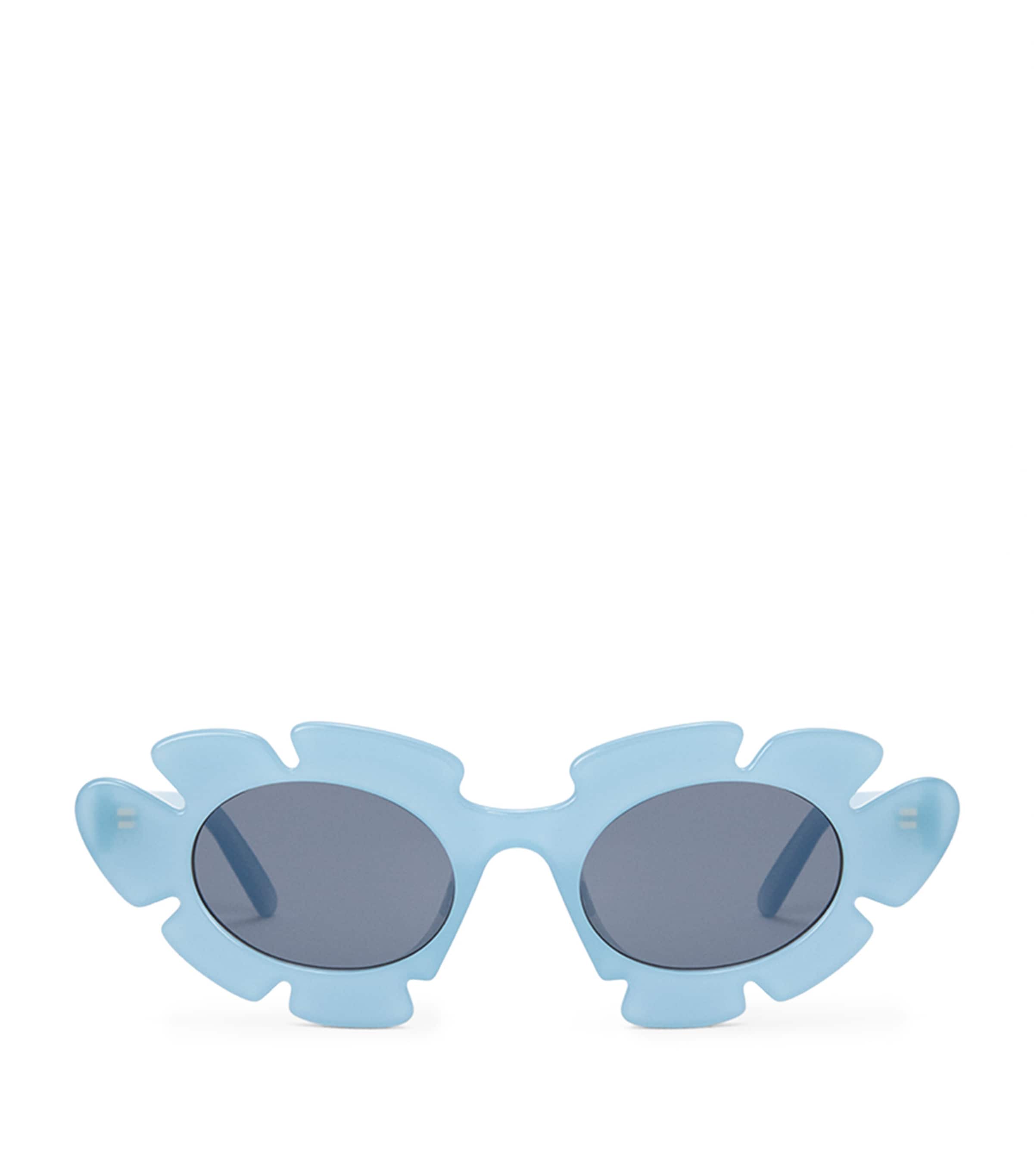 Acetate Oval Flower Sunglasses