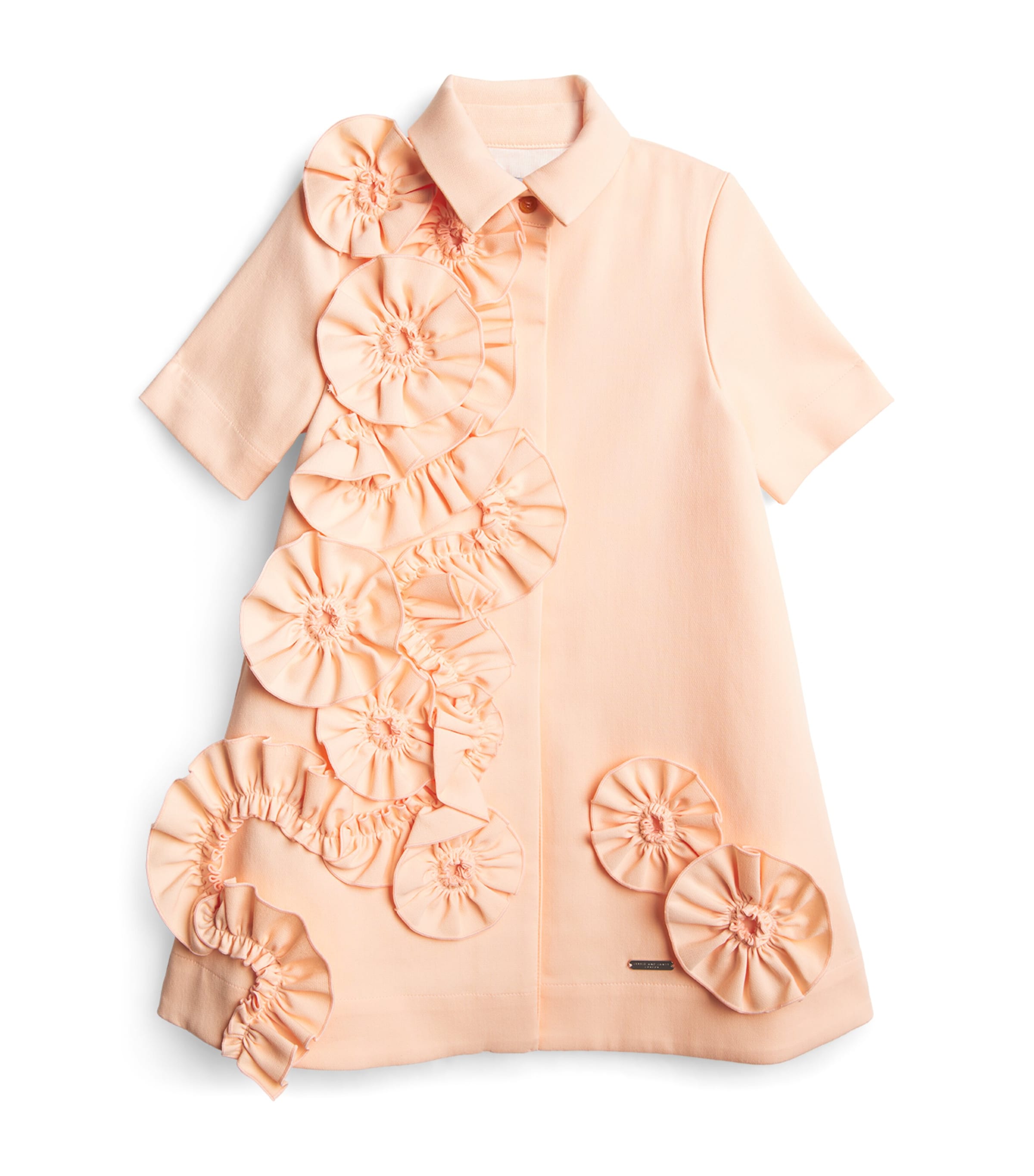 JESSIE AND JAMES Sunkissed Appliqué Shirt Dress (3-14 Years) Peach