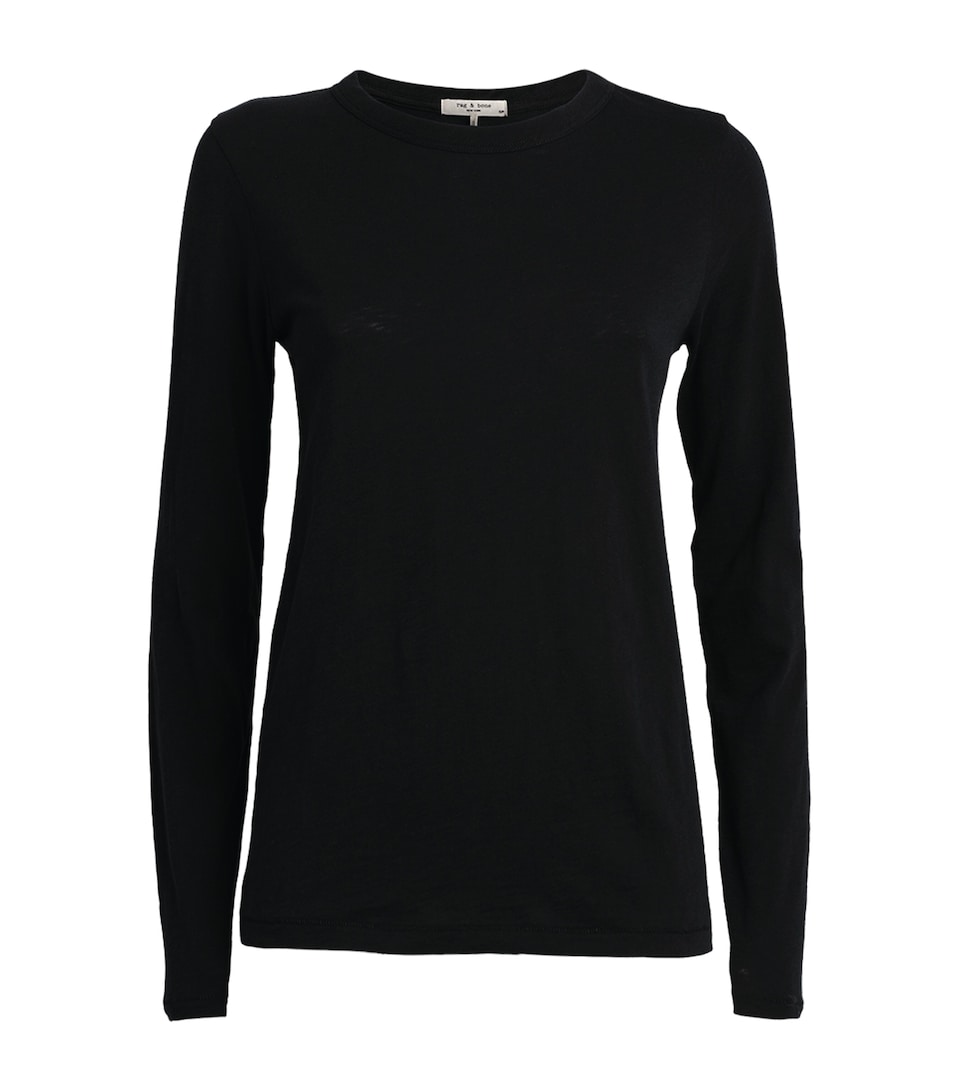 long-sleeve cotton T-shirt