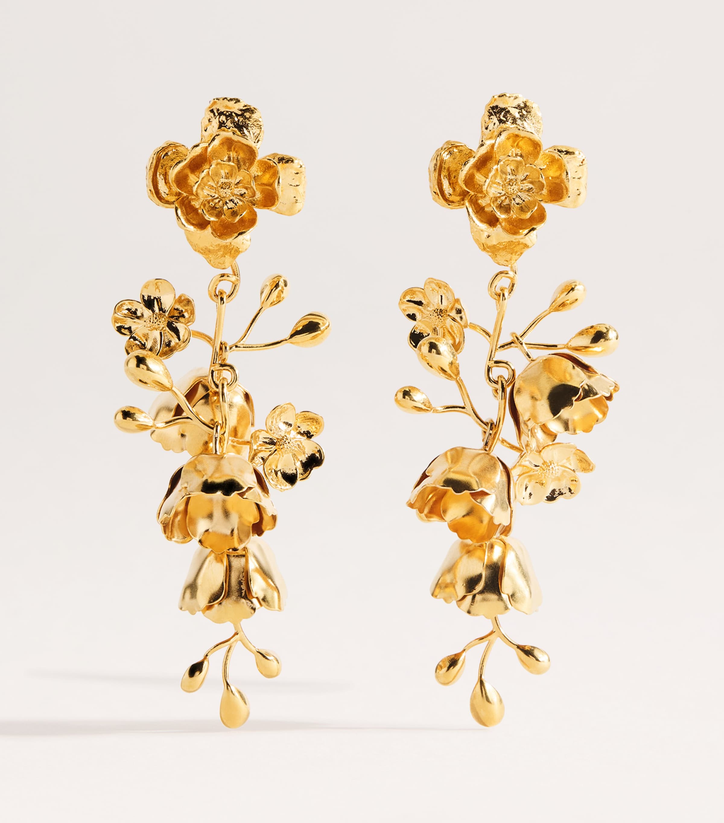 Chloé Bouquet Drop Earrings Vintage Gold