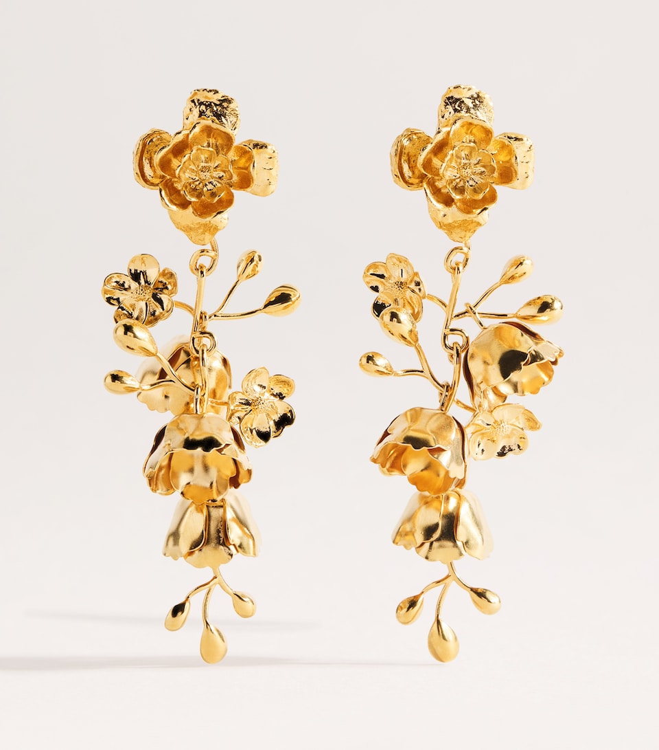 Chloé Bouquet Drop Earrings Vintage Gold