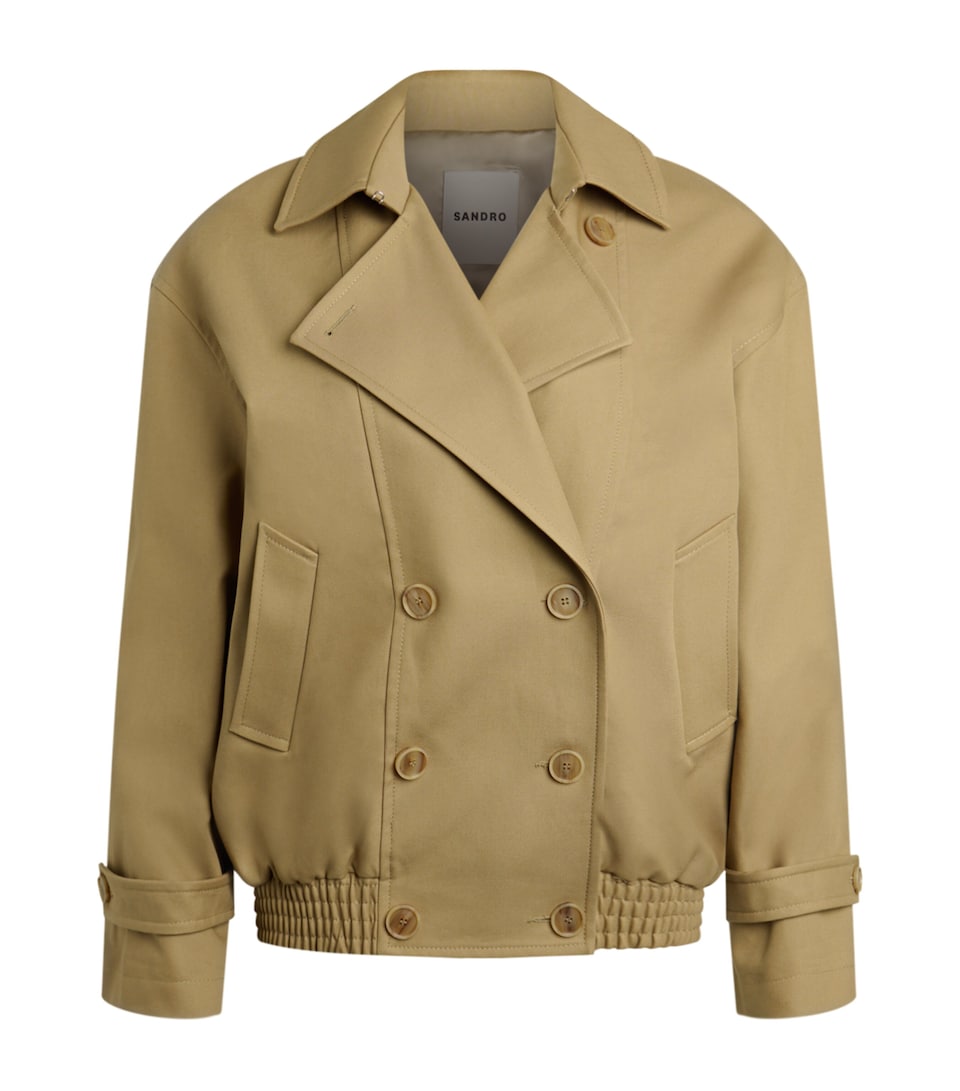 Cotton Oversized Short Trench Coat