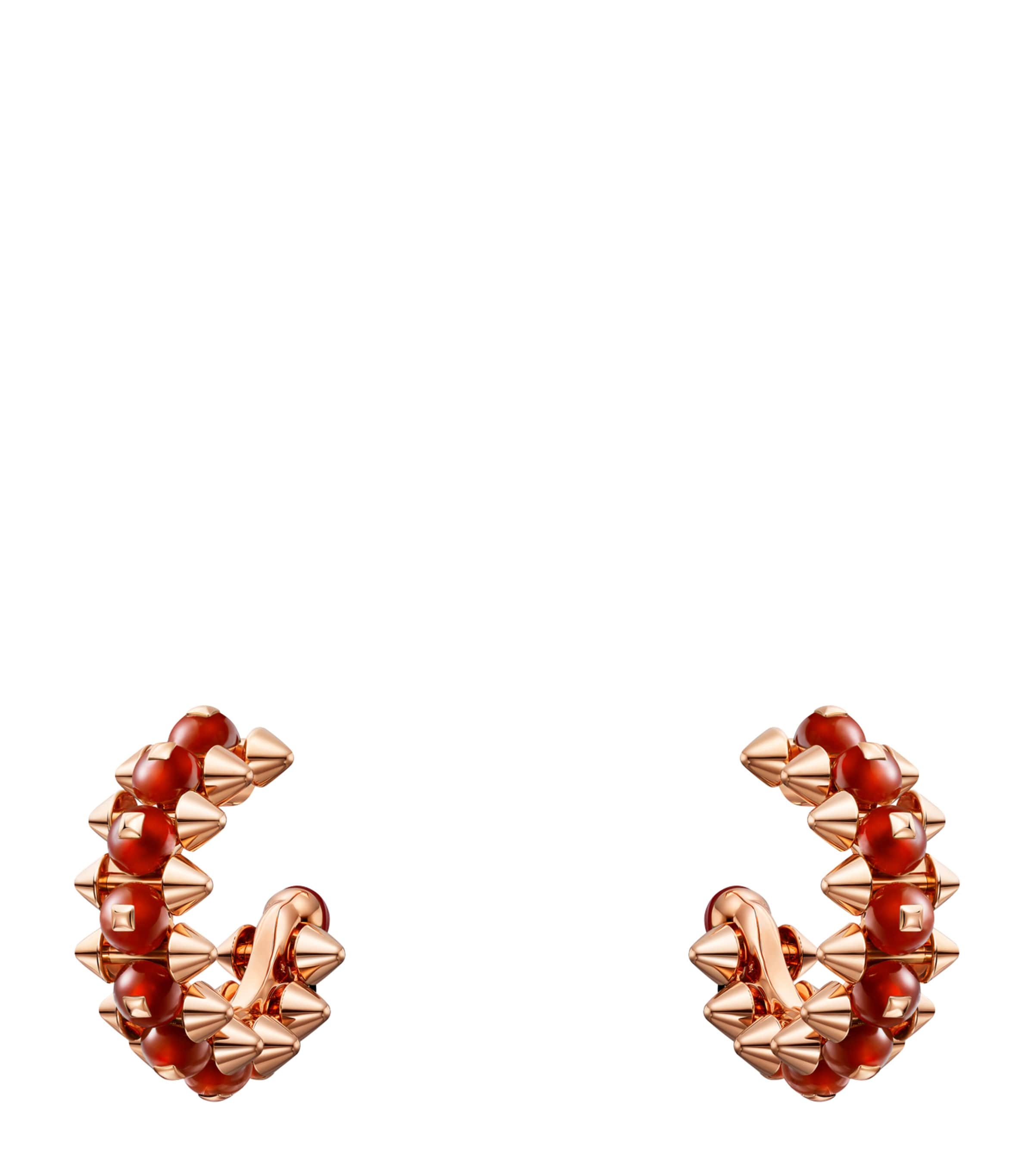 Rose Gold and Agate Clash de Cartier Hoop Earrings