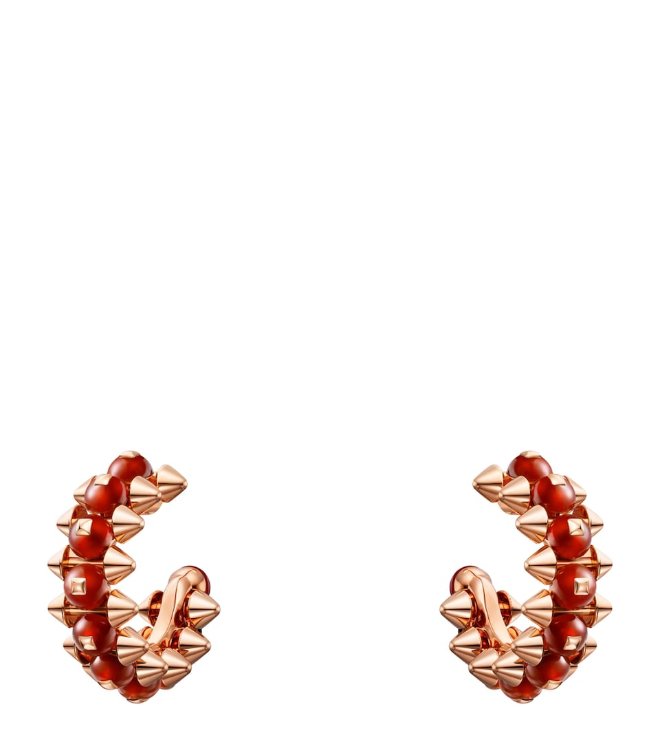 Rose Gold and Agate Clash de Cartier Hoop Earrings