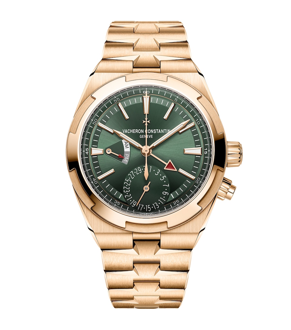 Vacheron Constantin Rose Gold Overseas Dual Time Watch 41mm Pink Gold