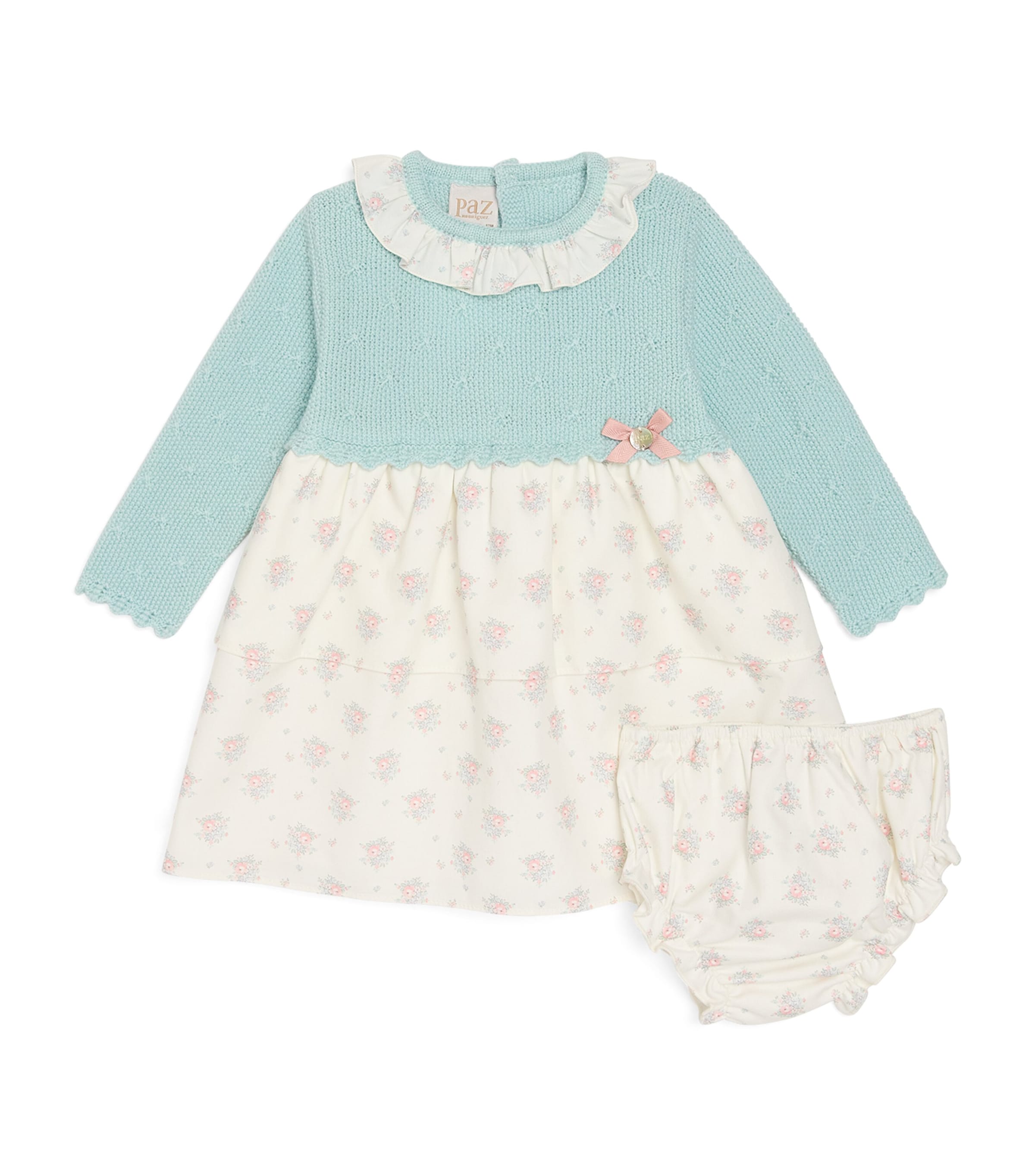 Cotton-Blend Dress and Bloomers Set (12 Months)