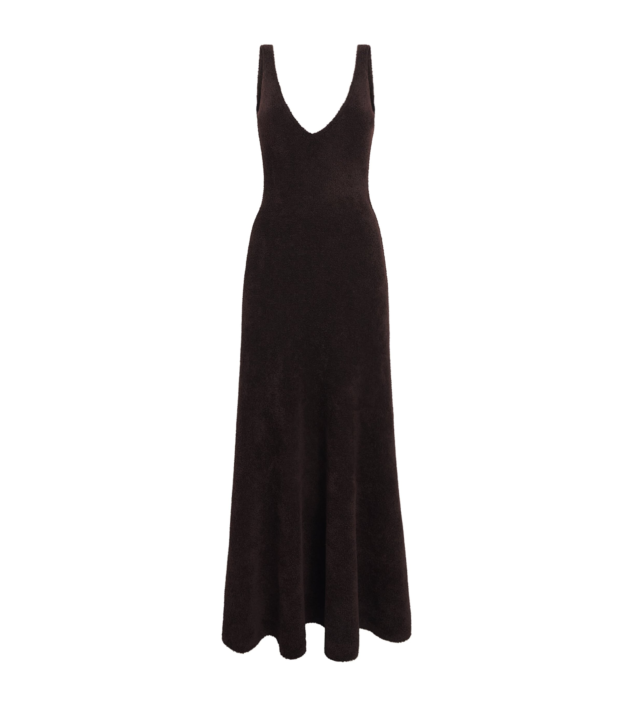 Gabriela Hearst Womens Cashmere-Silk Lady Hall Maxi Dress Cho Chocolate