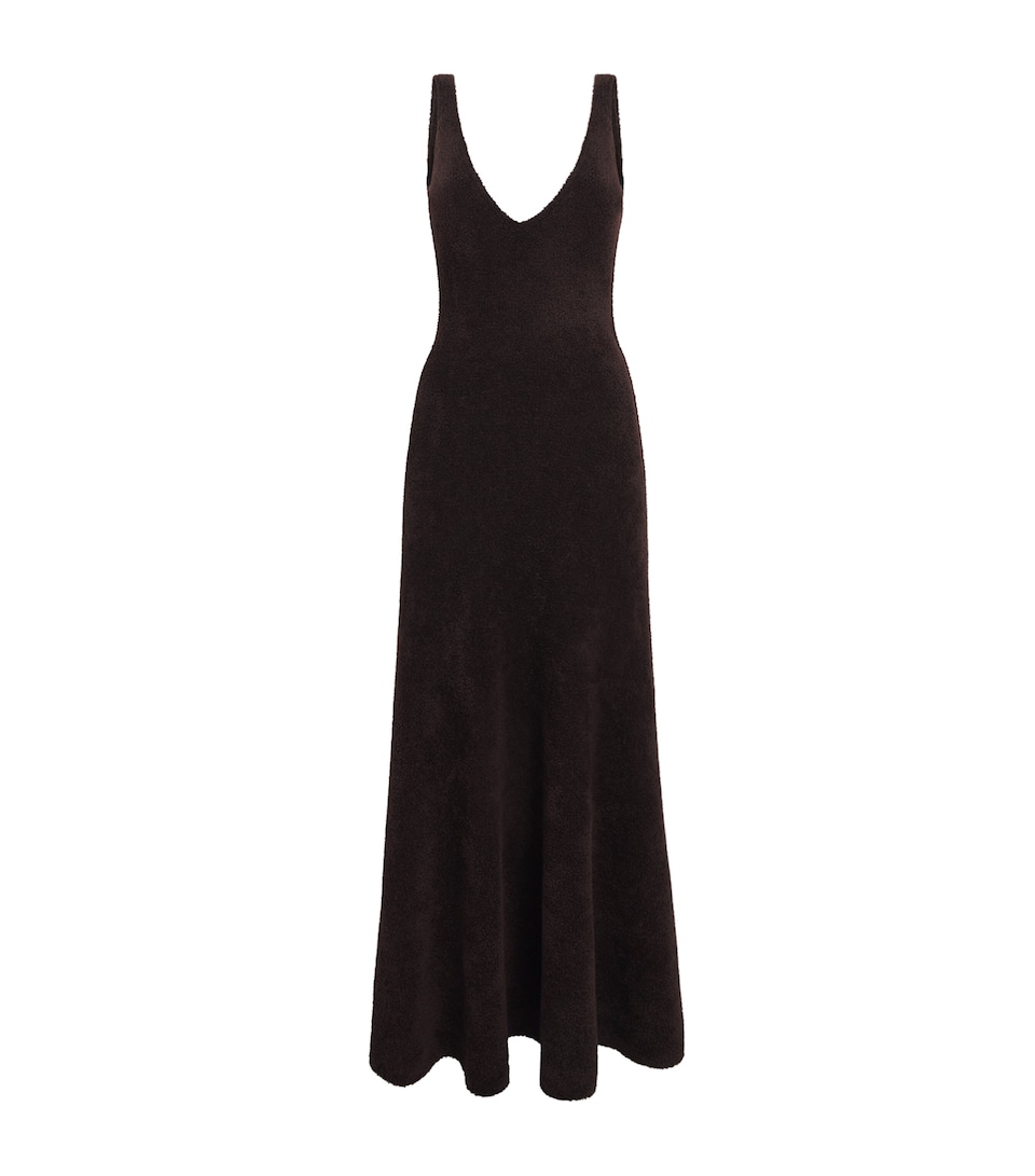Gabriela Hearst Womens Cashmere-Silk Lady Hall Maxi Dress Cho Chocolate