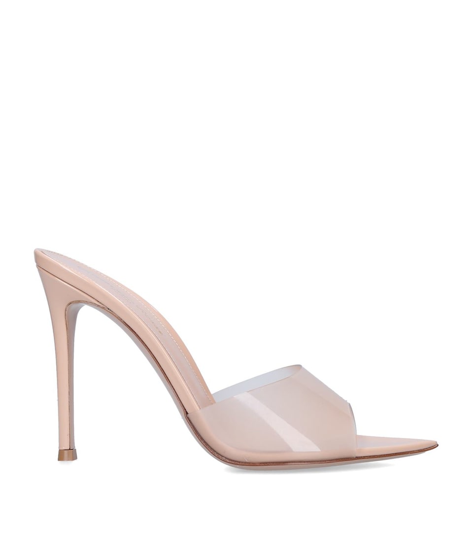 Gianvito Rossi Patent Elle Mules 105 Blush