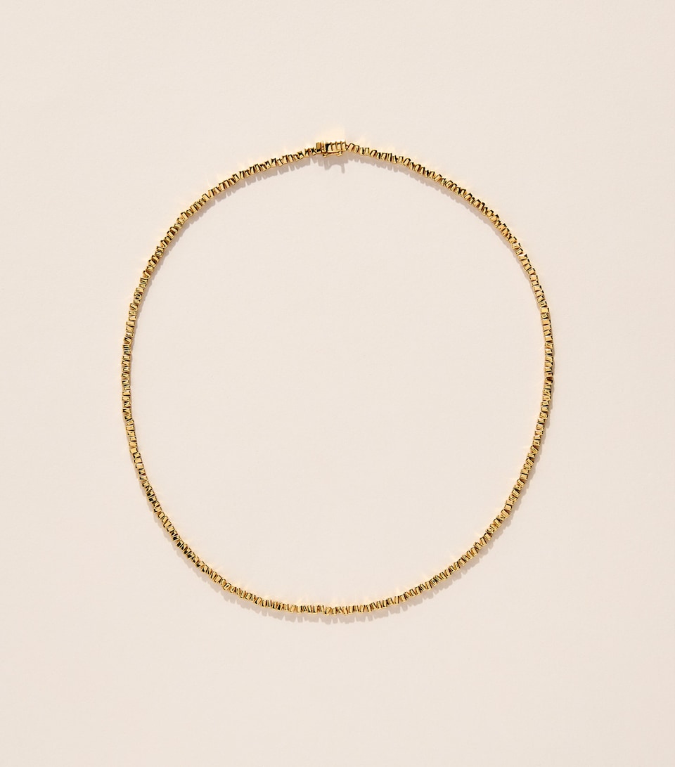 Suzanne Kalan Yellow Gold Golden Age Mini Tennis Necklace Yg