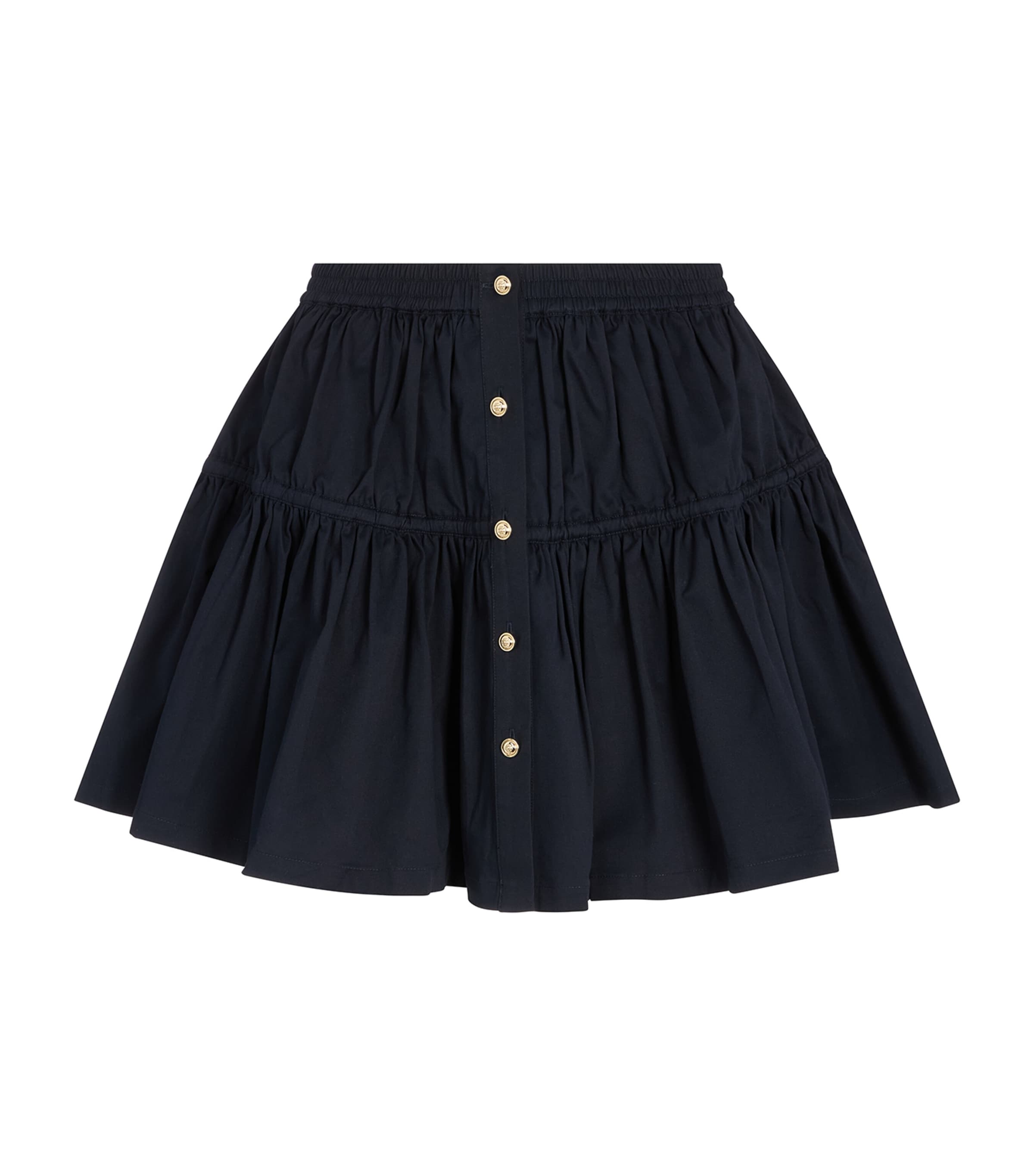 Button-Detail Mini Skirt