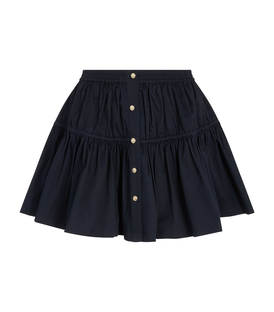 Button-Detail Mini Skirt