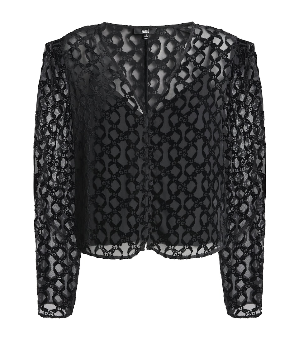 Velvet Jacquard Amaya Blouse