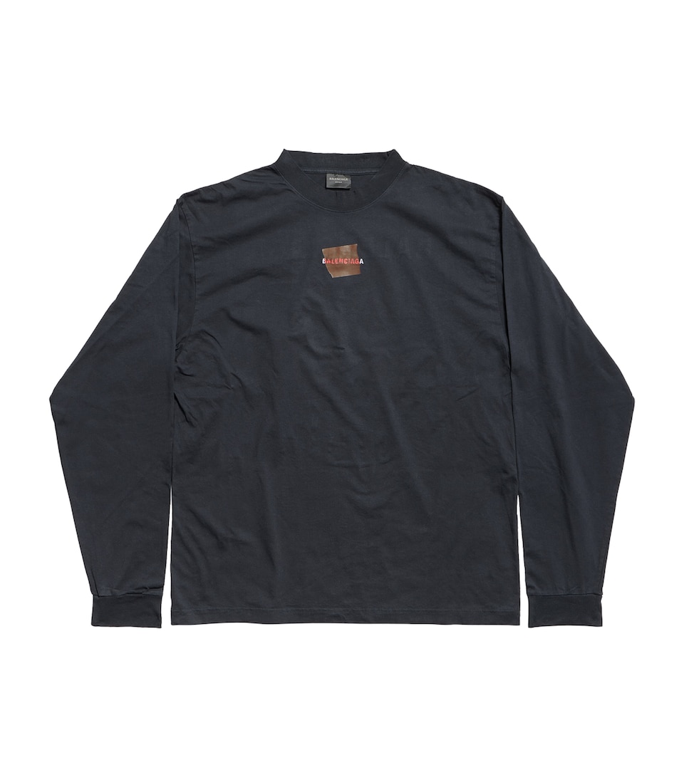 Cotton Logo Long-Sleeve T-Shirt