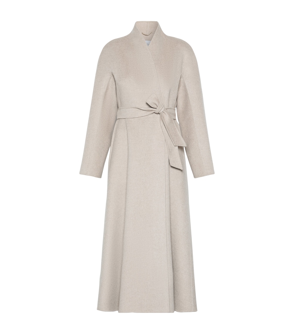 Max Mara Womens Cashmere Wrap Coat Sand
