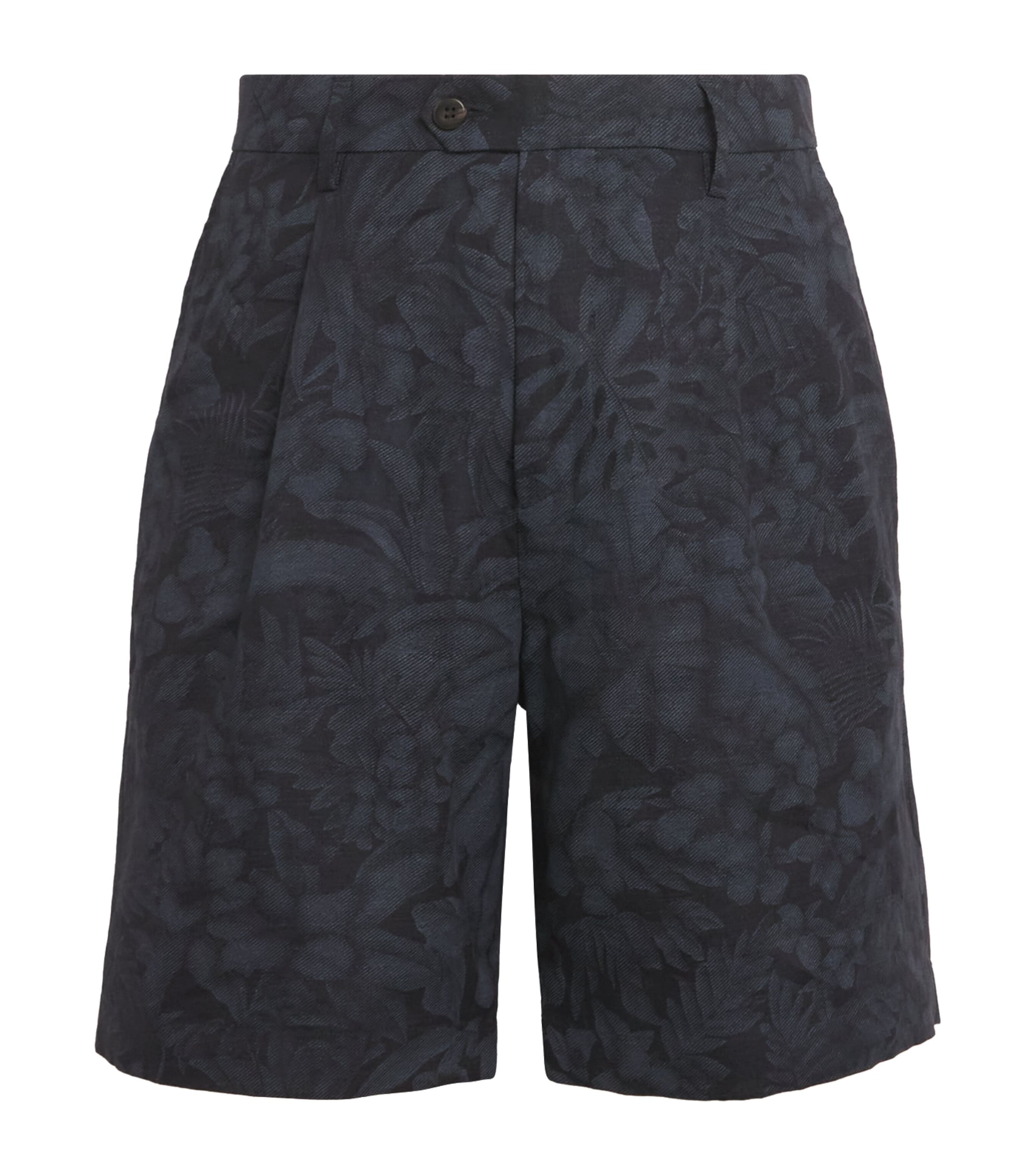 x Harrods Linen Printed Bermuda Shorts