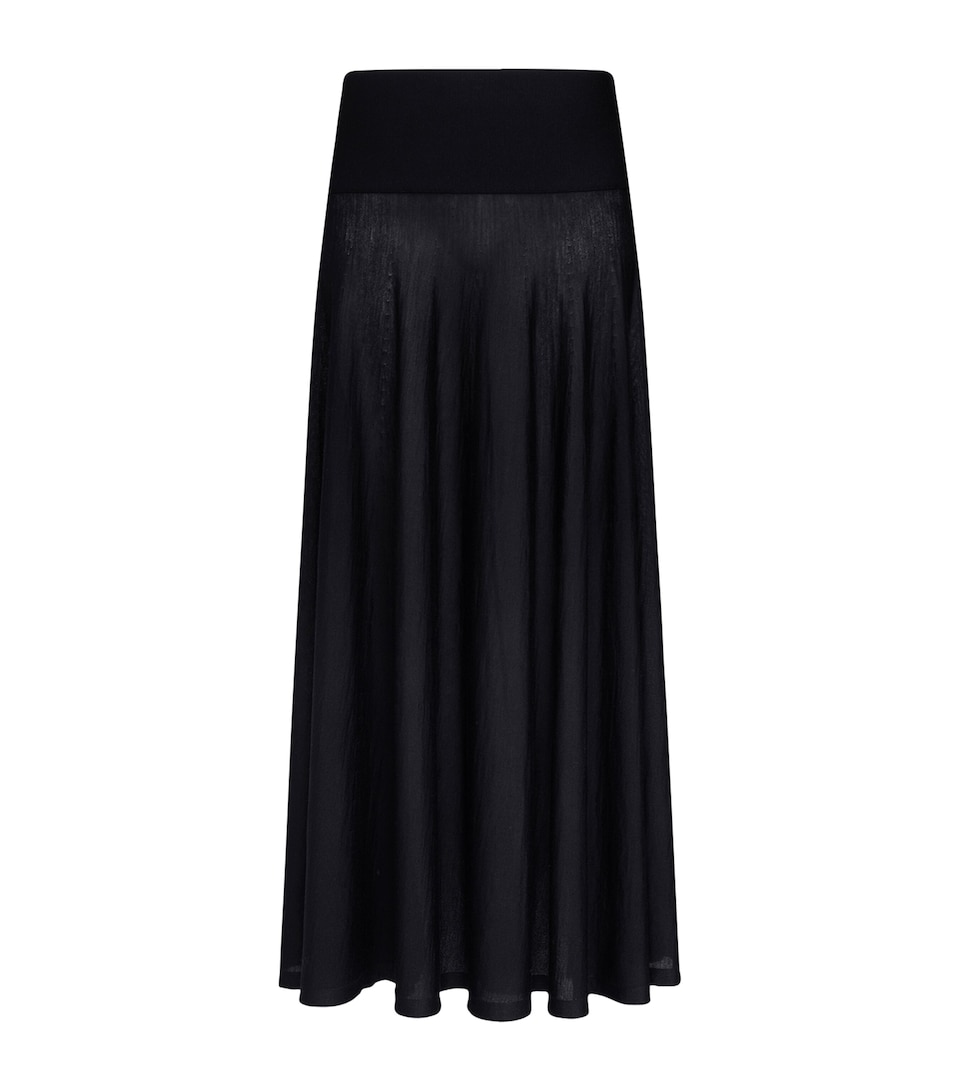 Virgin Wool Maxi Skirt