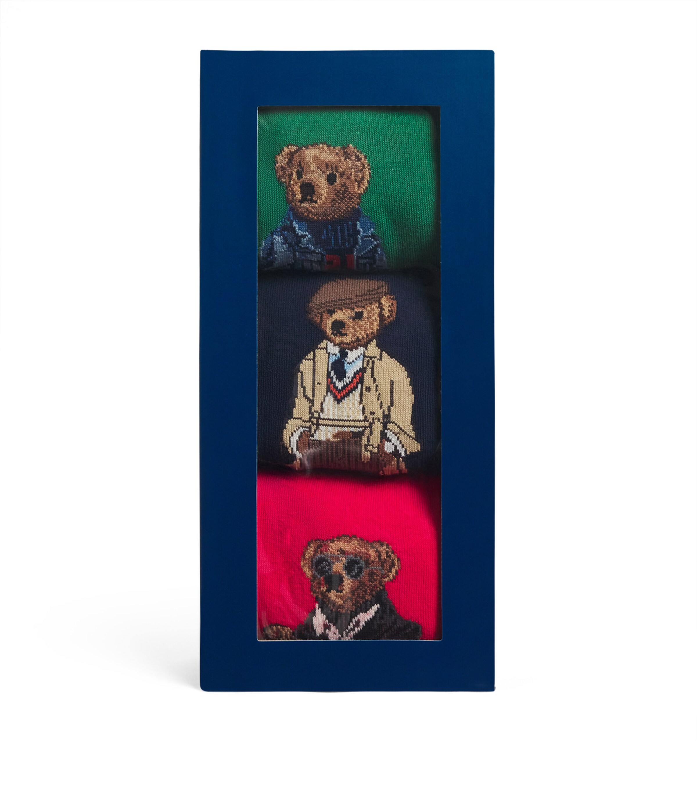 Cotton-Blend Polo Bear Socks (Pack of 3)