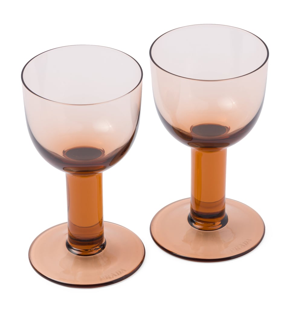 Prada Plinth White Wine Glasses (Set of 2)