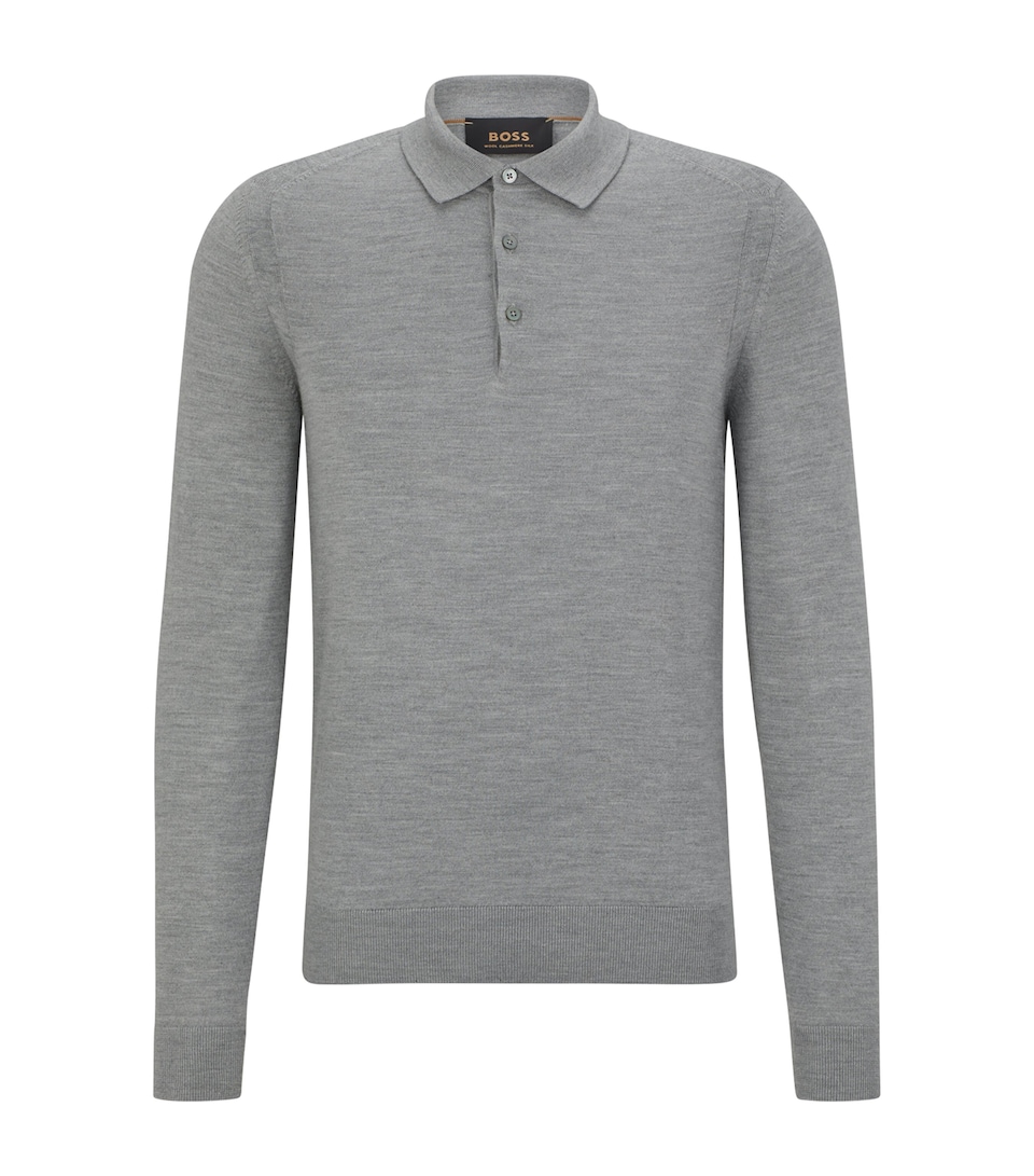 Wool-Cashmere-Silk Polo Shirt