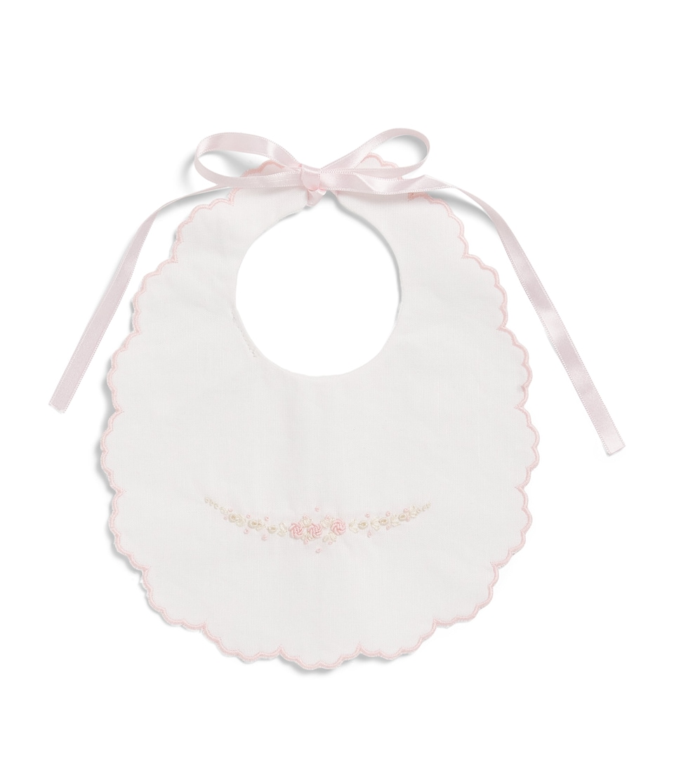 Cotton-Linen Floral Bib
