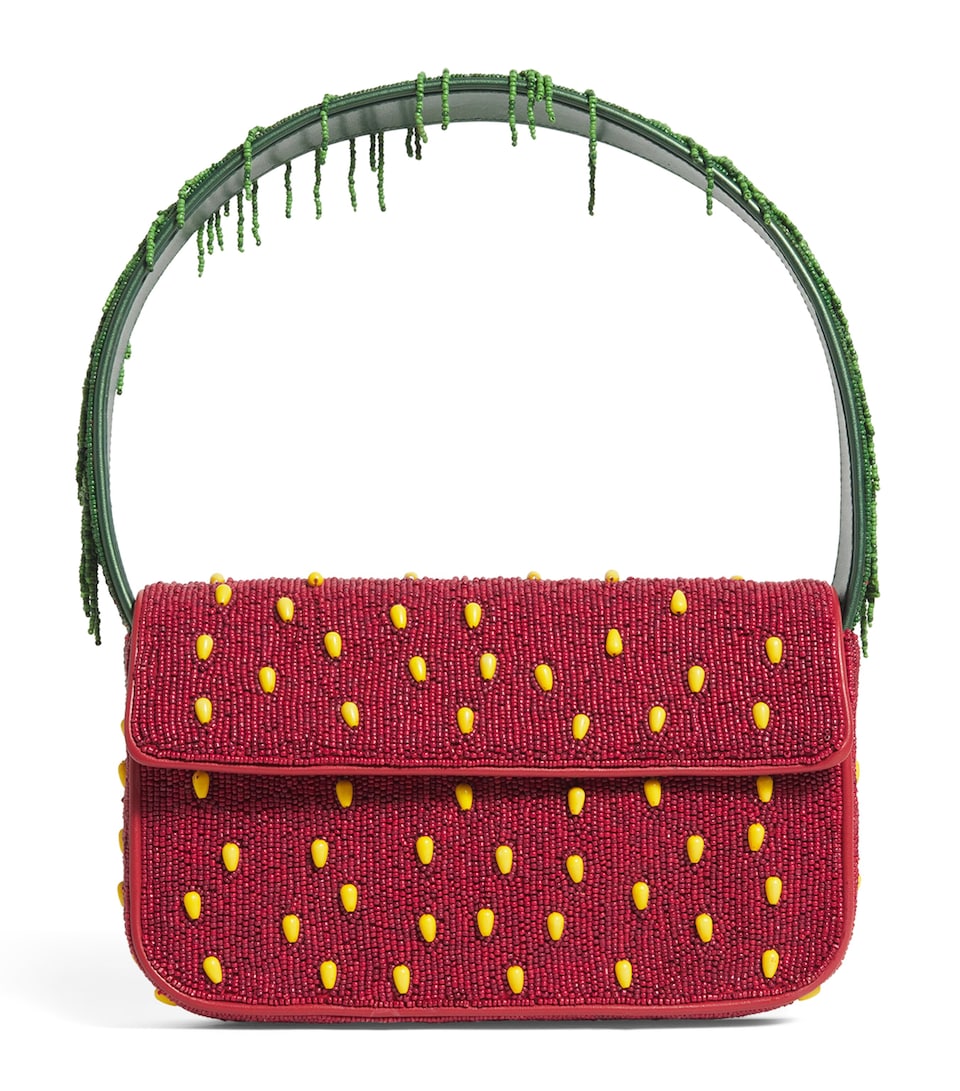Beaded Strawberry Tommy Shoulder Bag