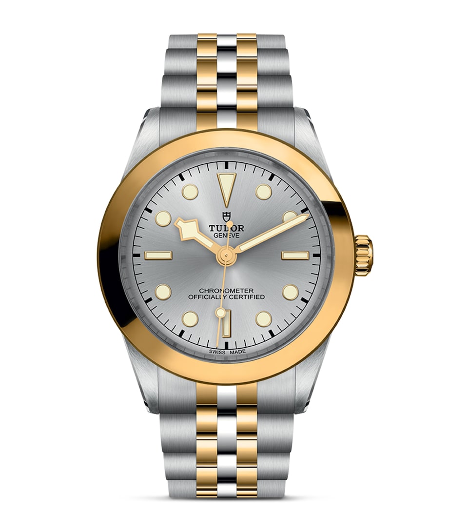 TUDOR Black Bay One Stainless Steel and Yellow Gold Watch 39mm Silver