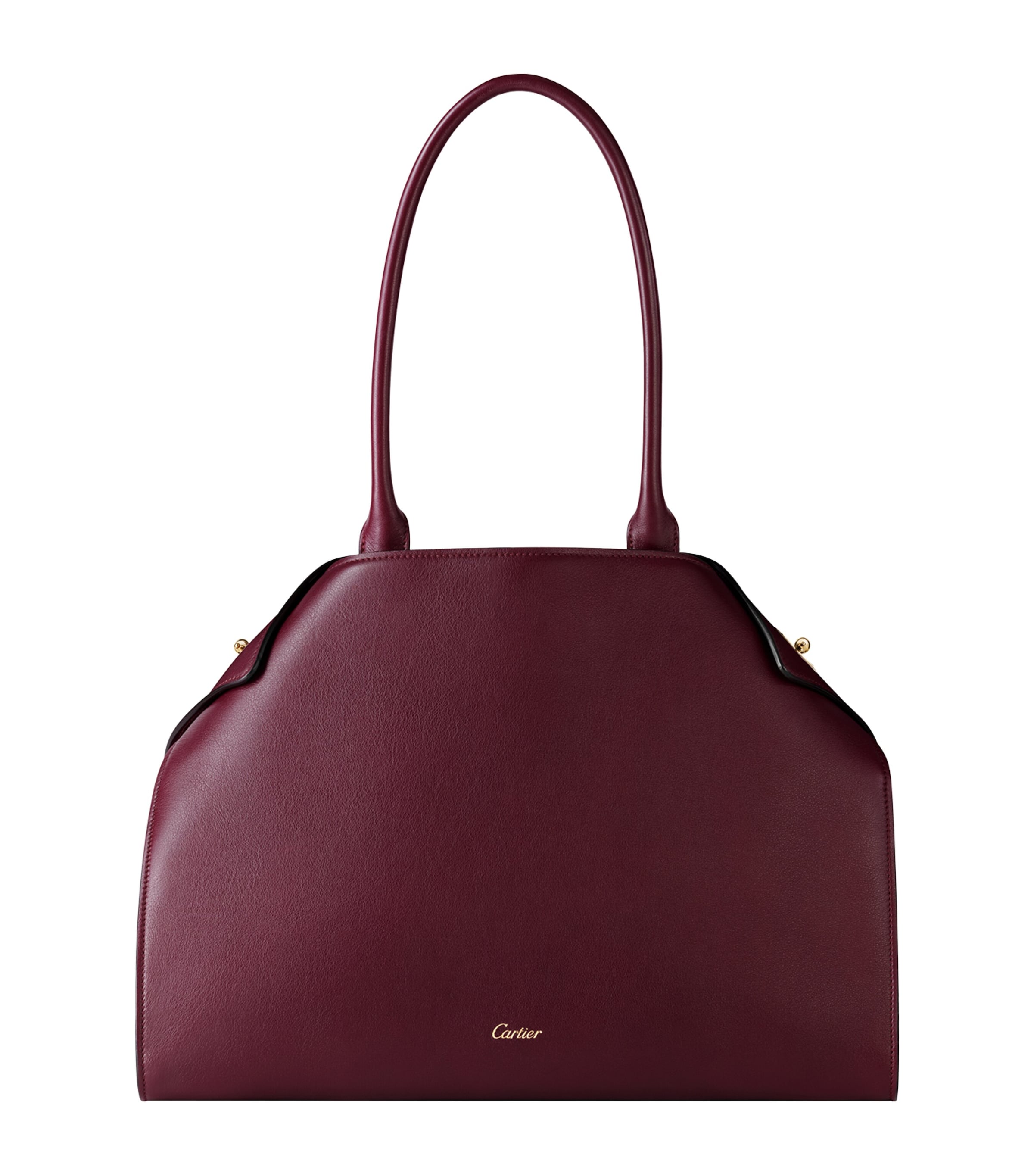 Cartier Medium Leather Clash Tote Bag Burgundy